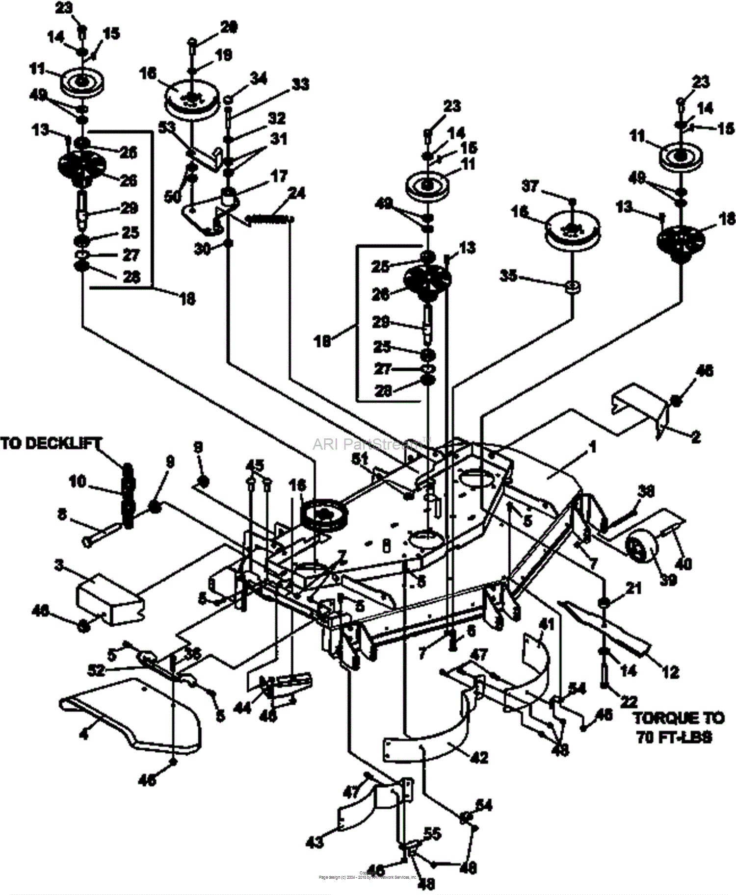 Bunton, Bobcat, Ryan 942313G 26HP B&S W/52 SIDE DISCHARGE Parts Diagram ...