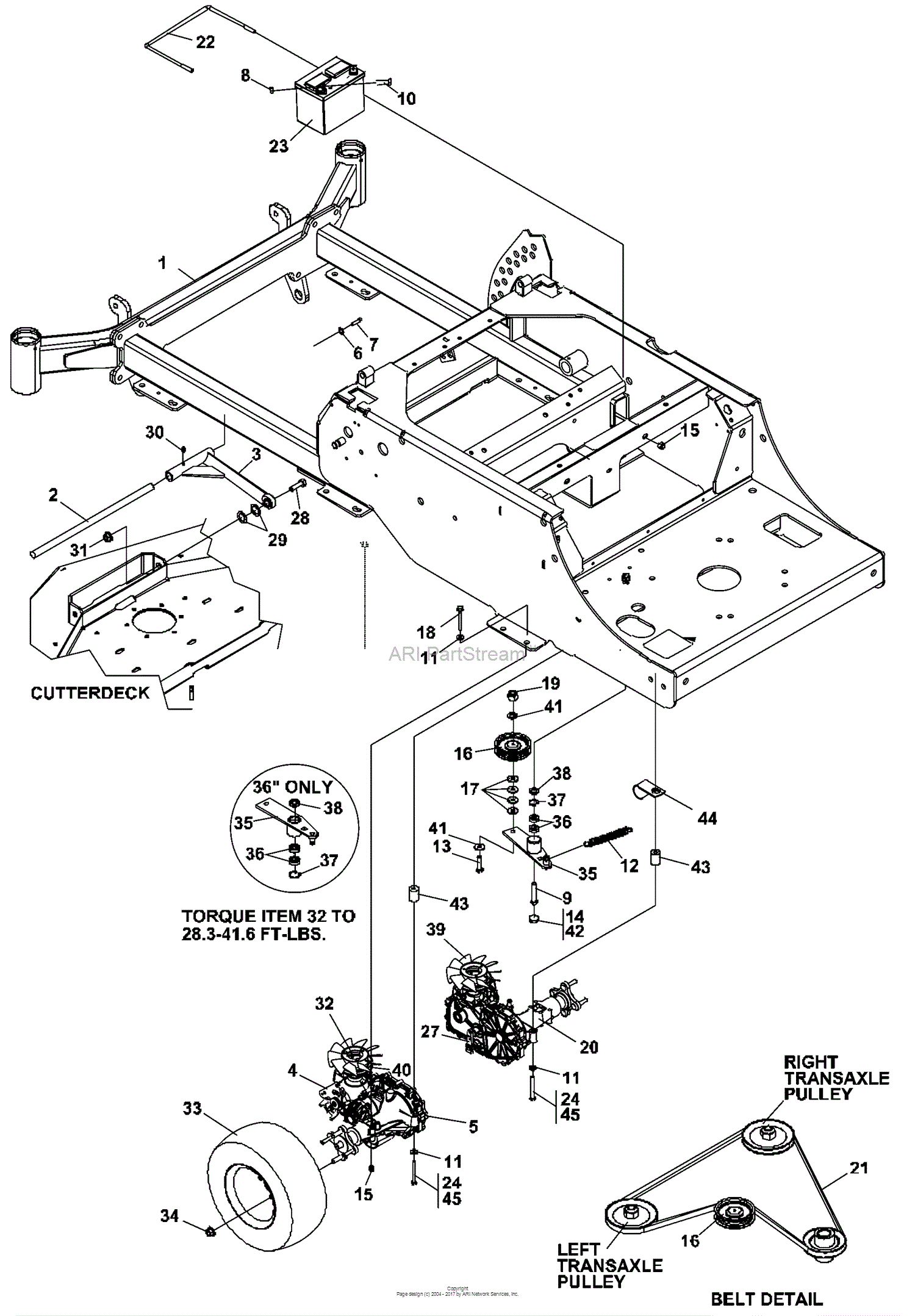 Bunton, Bobcat, Ryan 942291E FastCat-17HP KAW W/36 SIDE DISCHARGE Parts ...