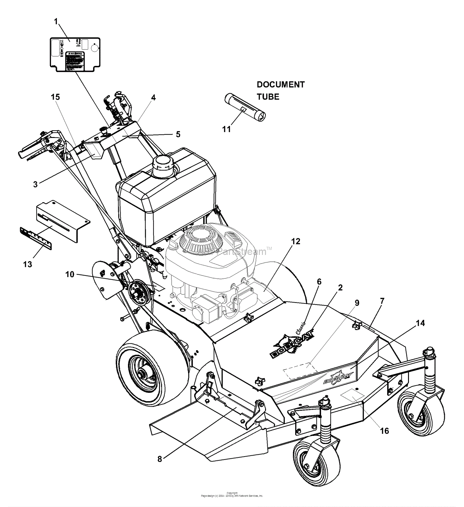 Bunton, Bobcat, Ryan 933011 15HP Kohler Gear Drive - 36