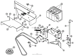 Bunton Bobcat Ryan 970512 Boss Vac Pro Dfs 8 Bushel Bag Collection System Parts Diagram For Bagger Assembly