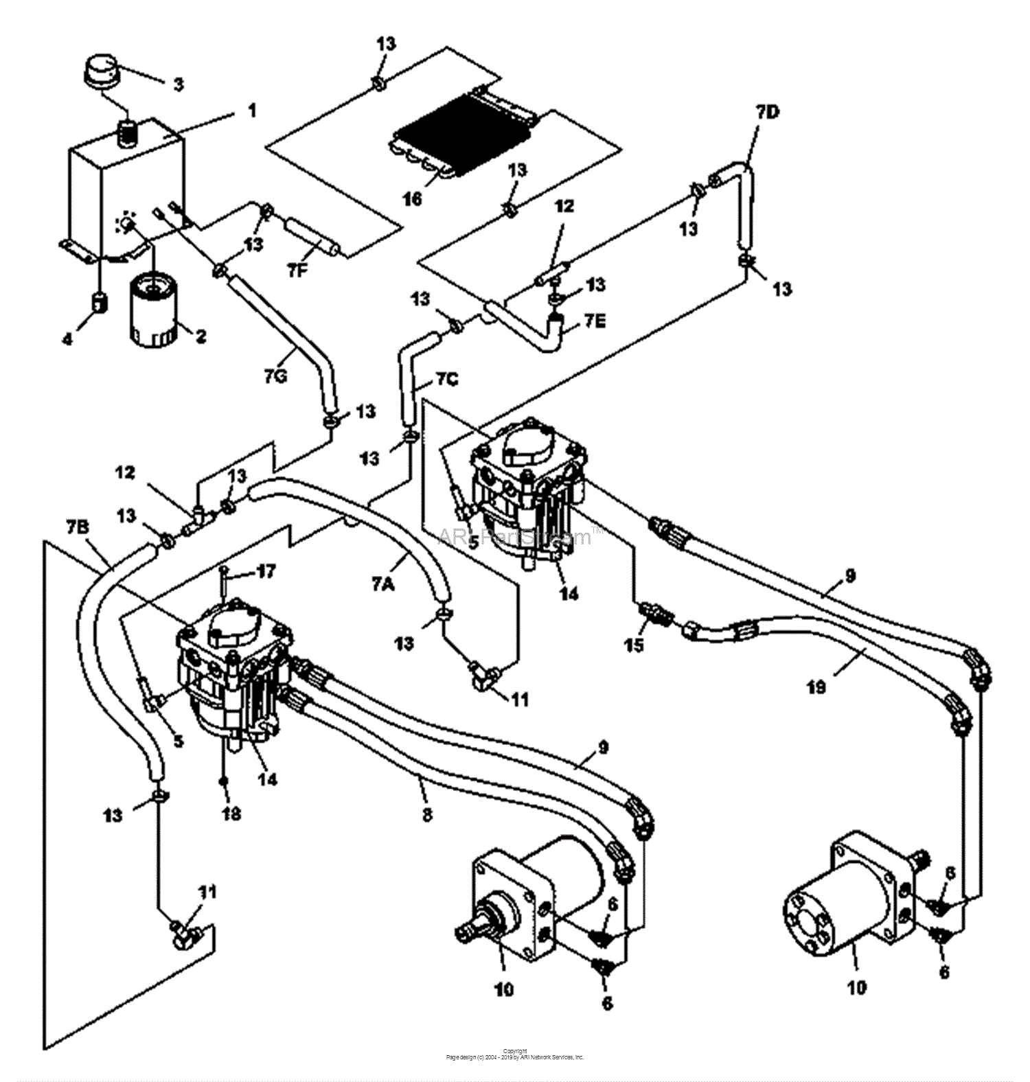 Bunton, Bobcat, Ryan 942218F 19HP KAI W/52 SIDE DISCHARGE Parts Diagram ...