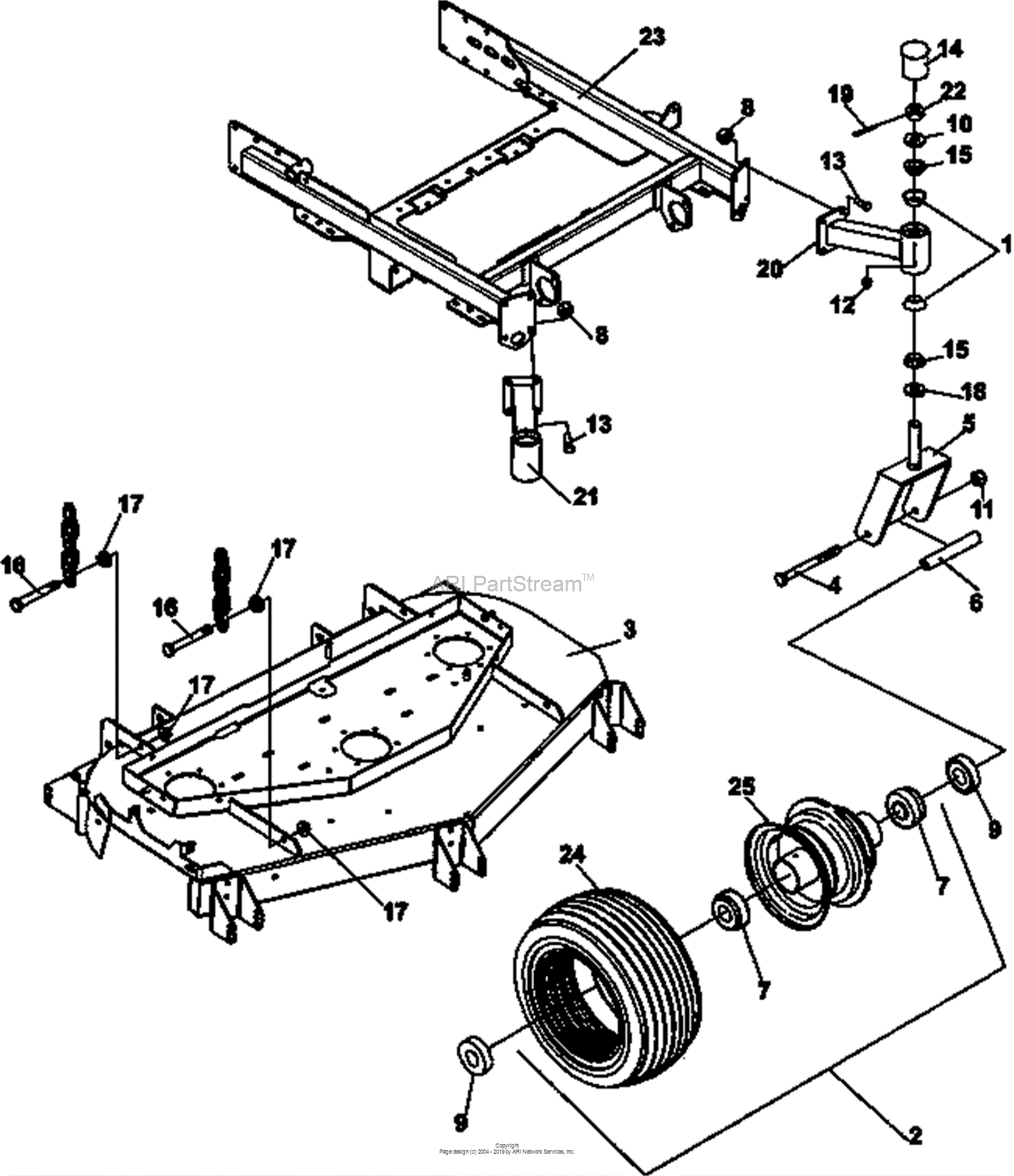 Bunton Bobcat Ryan 942533k S N 0100 And Above Procat Fx730v Kaw W 61 Side Discharge Parts