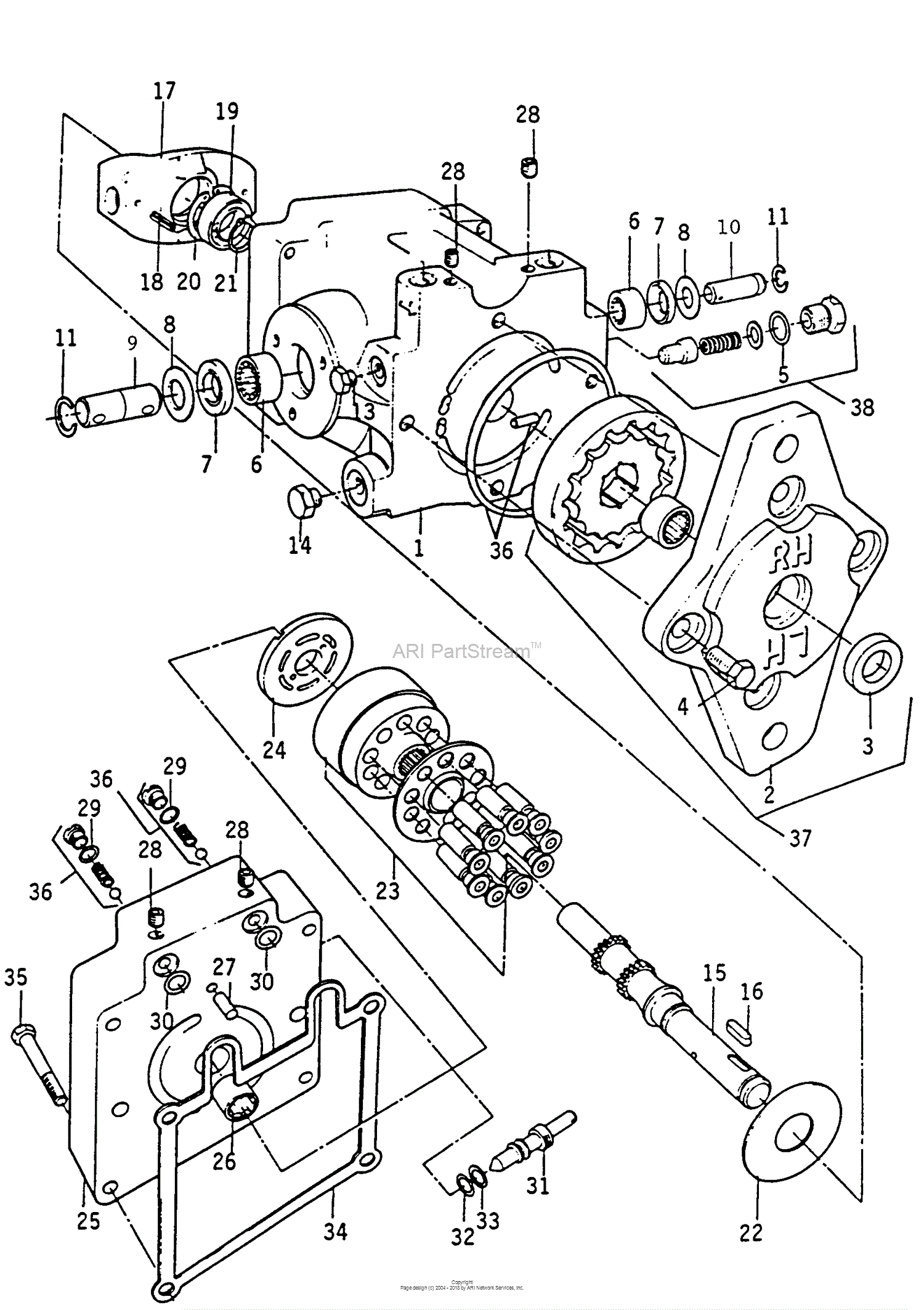 Bunton, Bobcat, Ryan T-17D All - T-17D POWER UNIT Parts ... 773 bobcat hydraulic diagram 