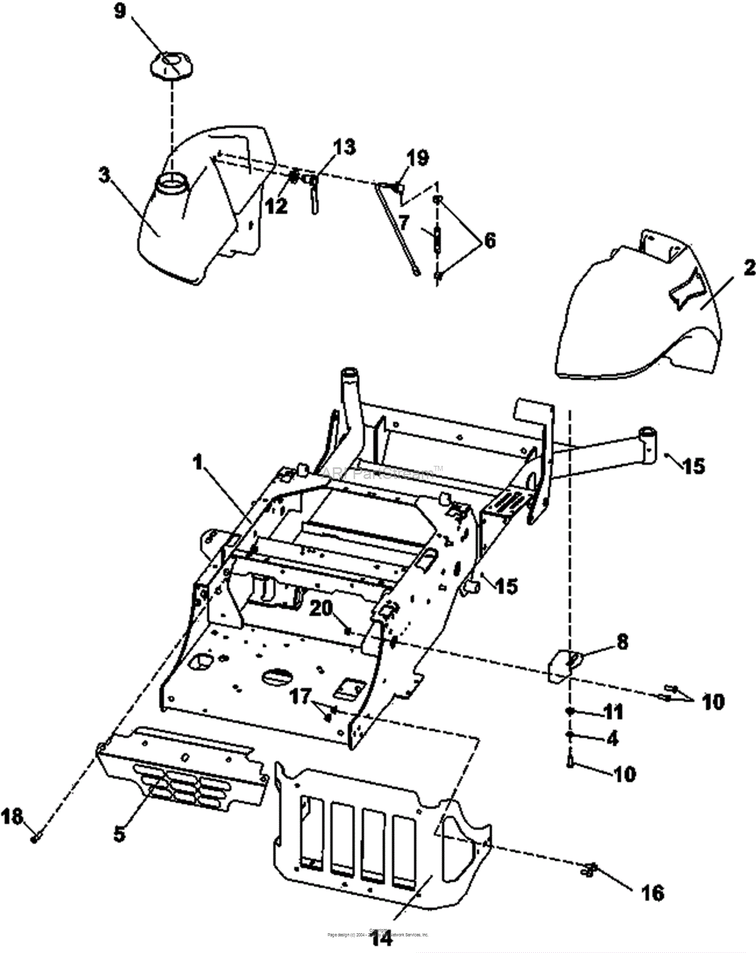 Bunton, Bobcat, Ryan 942611 XRZ FR691V KAW W/52 SIDE DISCHARGE Parts