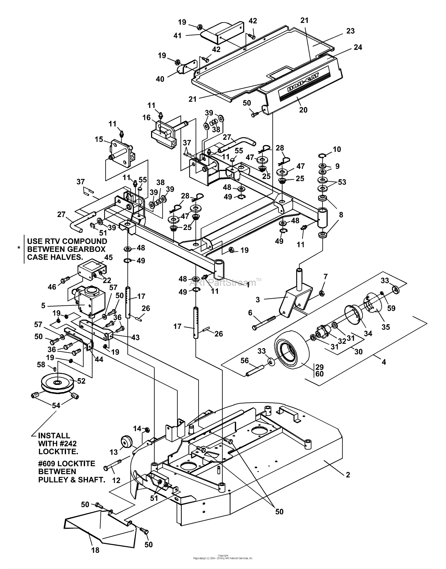 Bunton, Bobcat, Ryan 954804 - Cutterdeck ZT 100 48