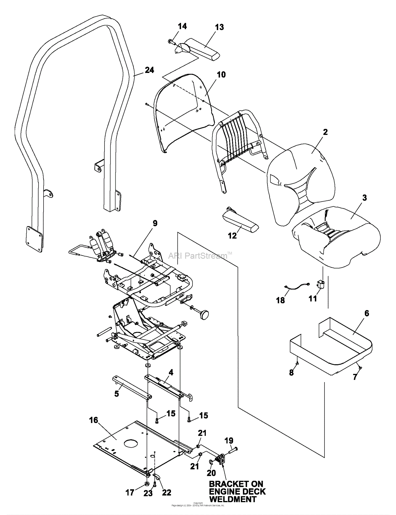 Bunton, Bobcat, Ryan 942220A - ZT 219 19HP KAW W/48 Side ... 19 hp kawasaki engine wire diagram 