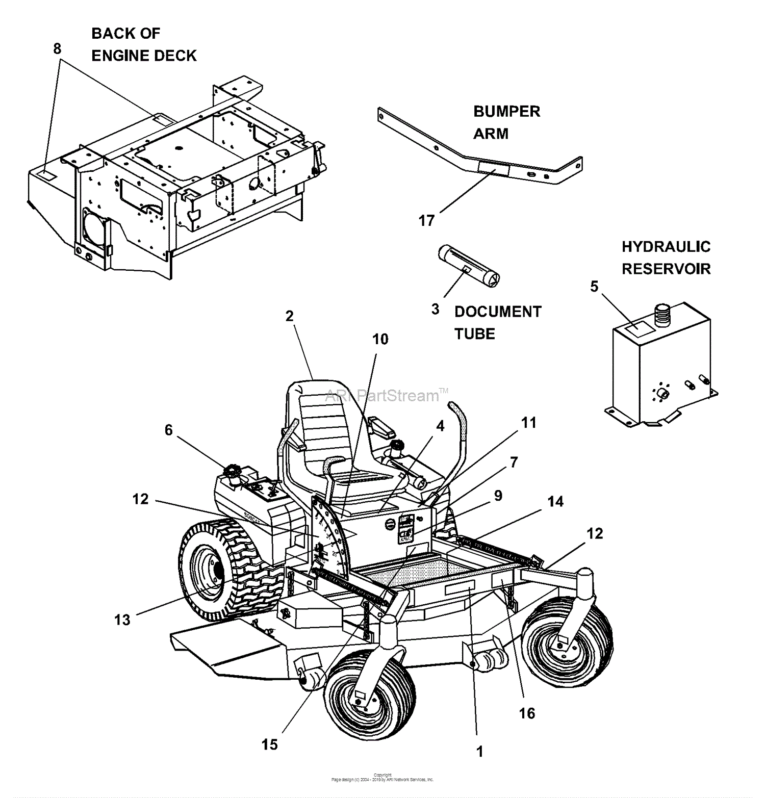 Bunton, Bobcat, Ryan 942231 - ZT 226EFI 26HP KLR W/72 Side Discharge ...