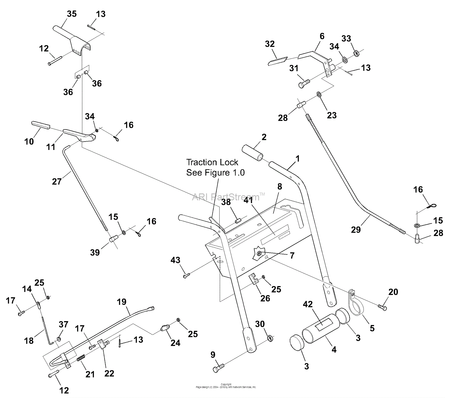 Bunton, Bobcat, Ryan 634403 - 48 Inch Width Cutterdeck Parts Diagram ...