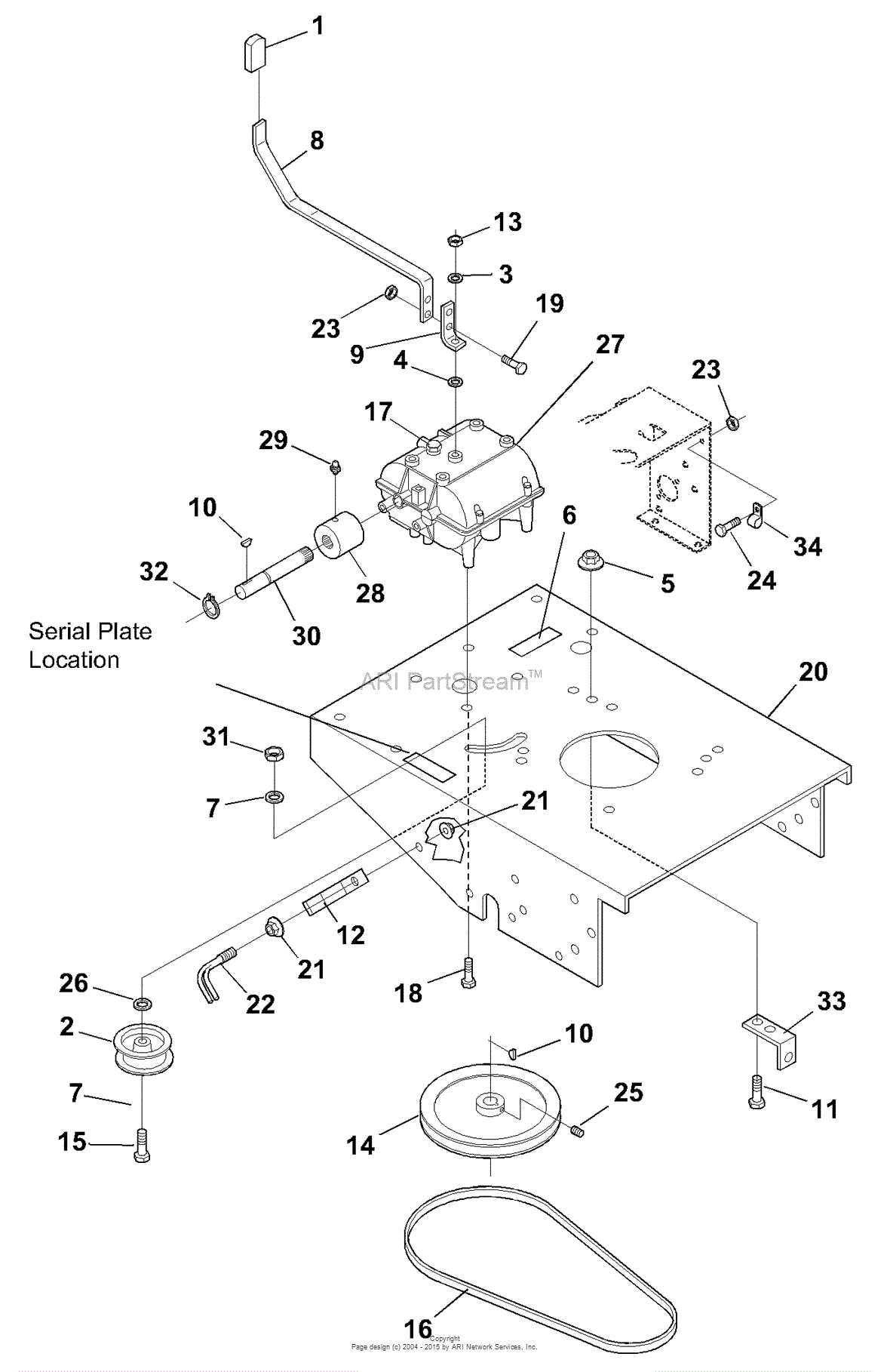 Bunton, Bobcat, Ryan 634403 - 48 Inch Width Cutterdeck Parts Diagram ...