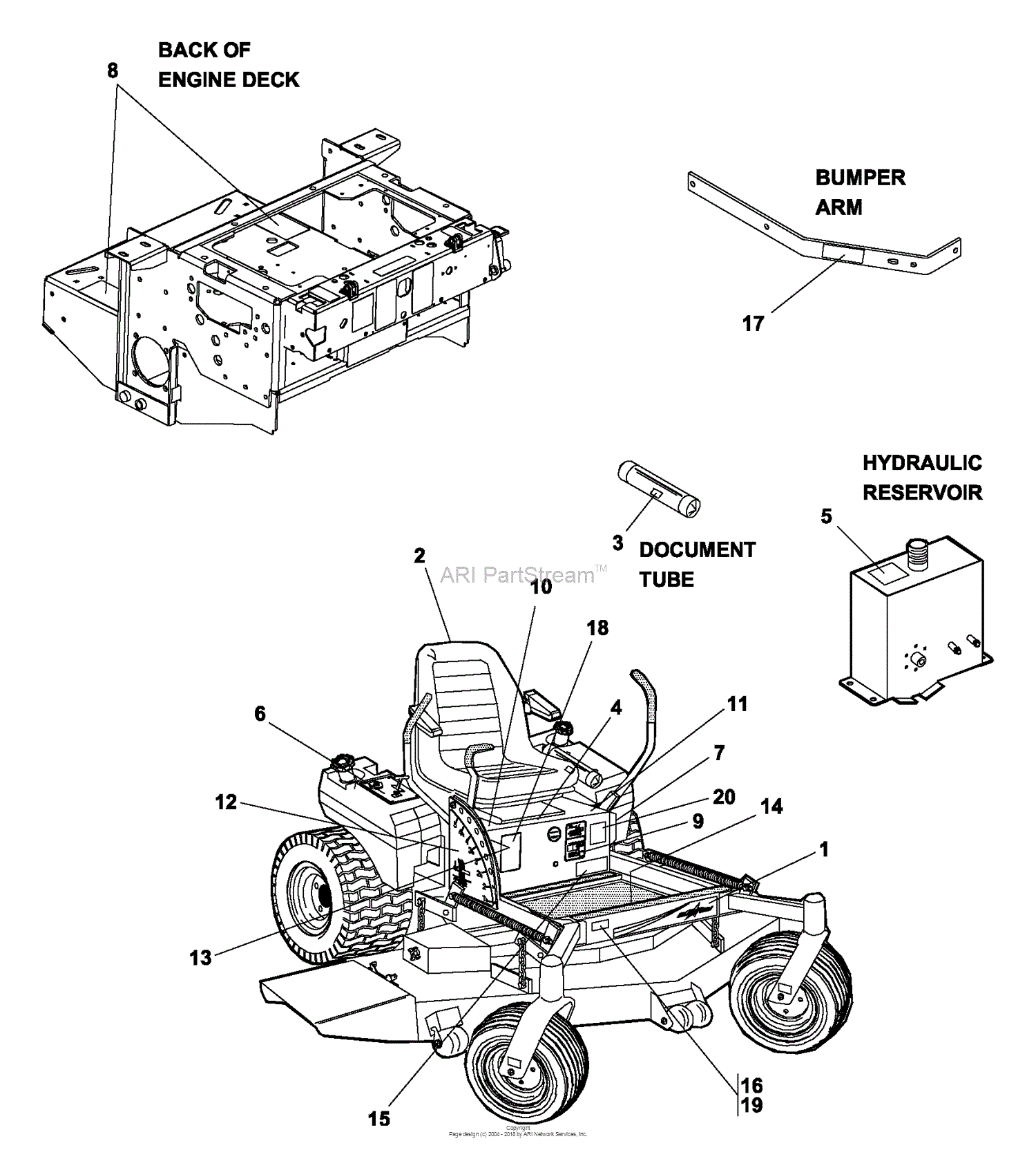 Bunton, Bobcat, Ryan 642239A - BZT2280EFI 28HP KLR W/72 Side Discharge ...