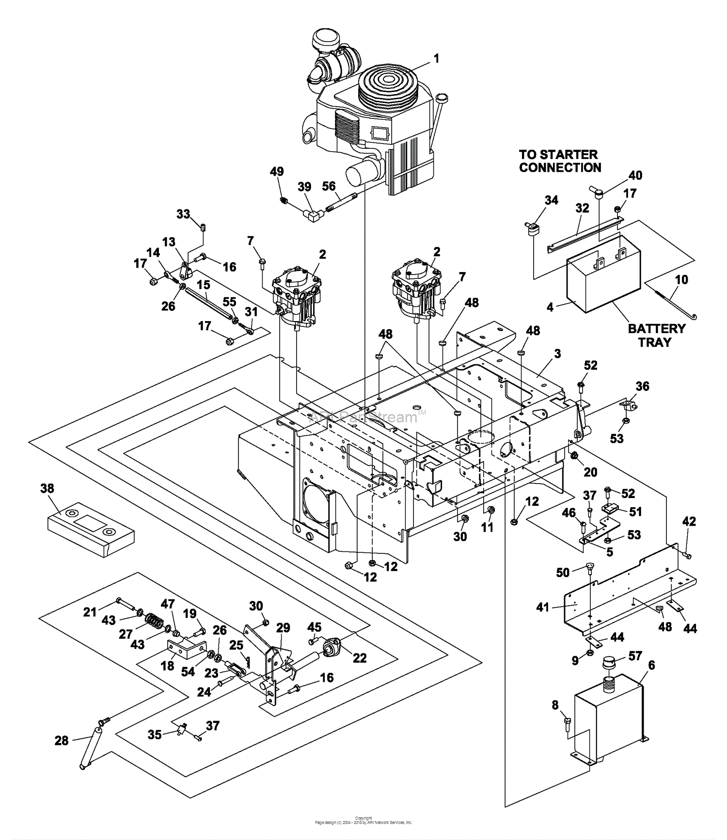 Bunton, Bobcat, Ryan 642230A - BZT2260EFI 26HP KLR W/61 Side Discharge ...