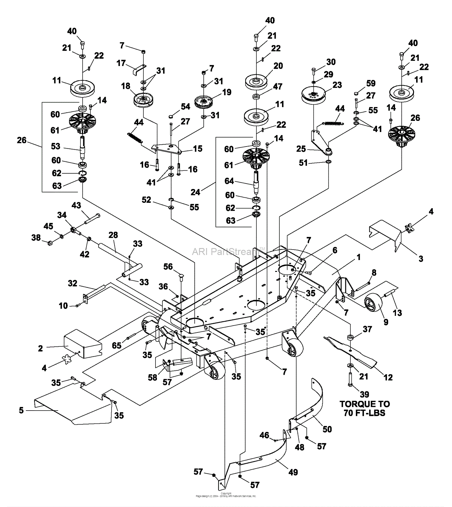 Bunton, Bobcat, Ryan 742211A 2180ES 18HP B&S W/52 Side Discharge Parts ...