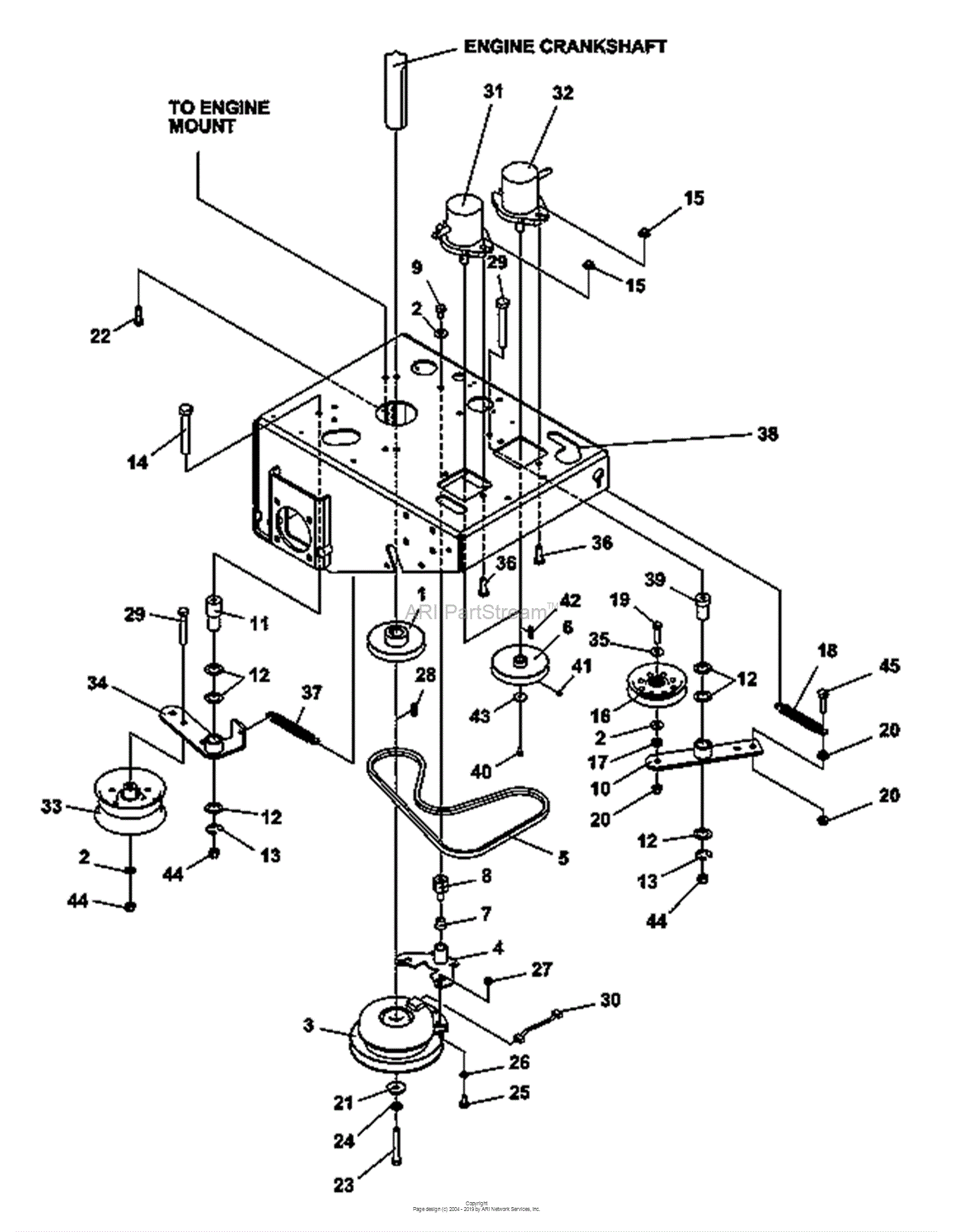 Bunton, Bobcat, Ryan 634301 48 HYDRO MID-17HP KAW KAI Parts Diagram for ...