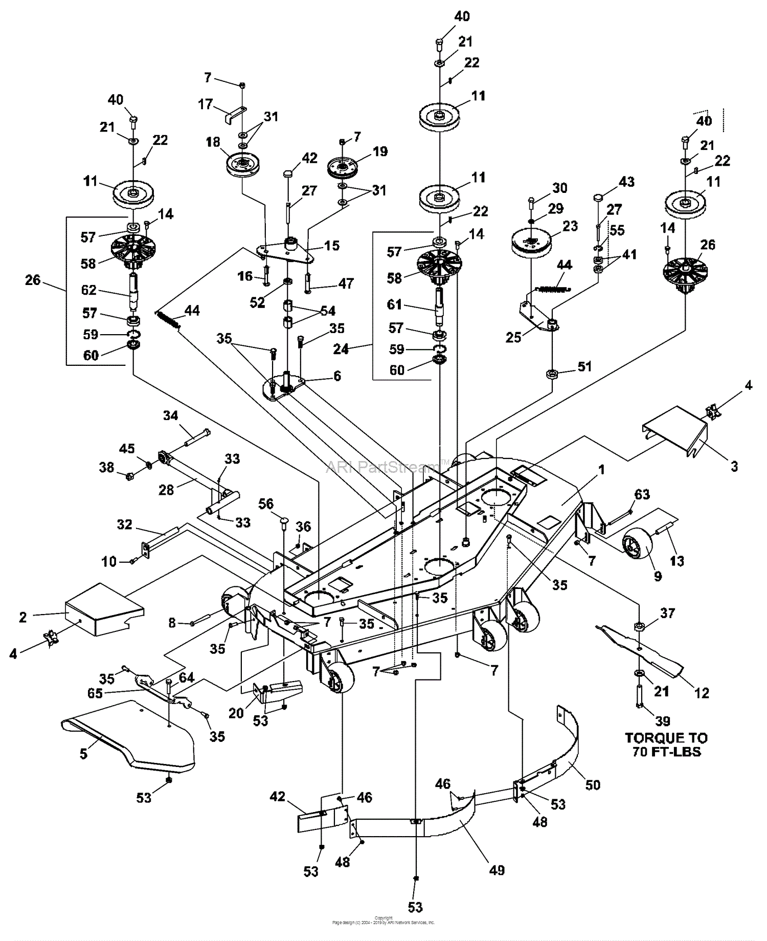 Bunton, Bobcat, Ryan 642219E 26HP B&S W/61 SIDE DISCHARGE Parts Diagram ...