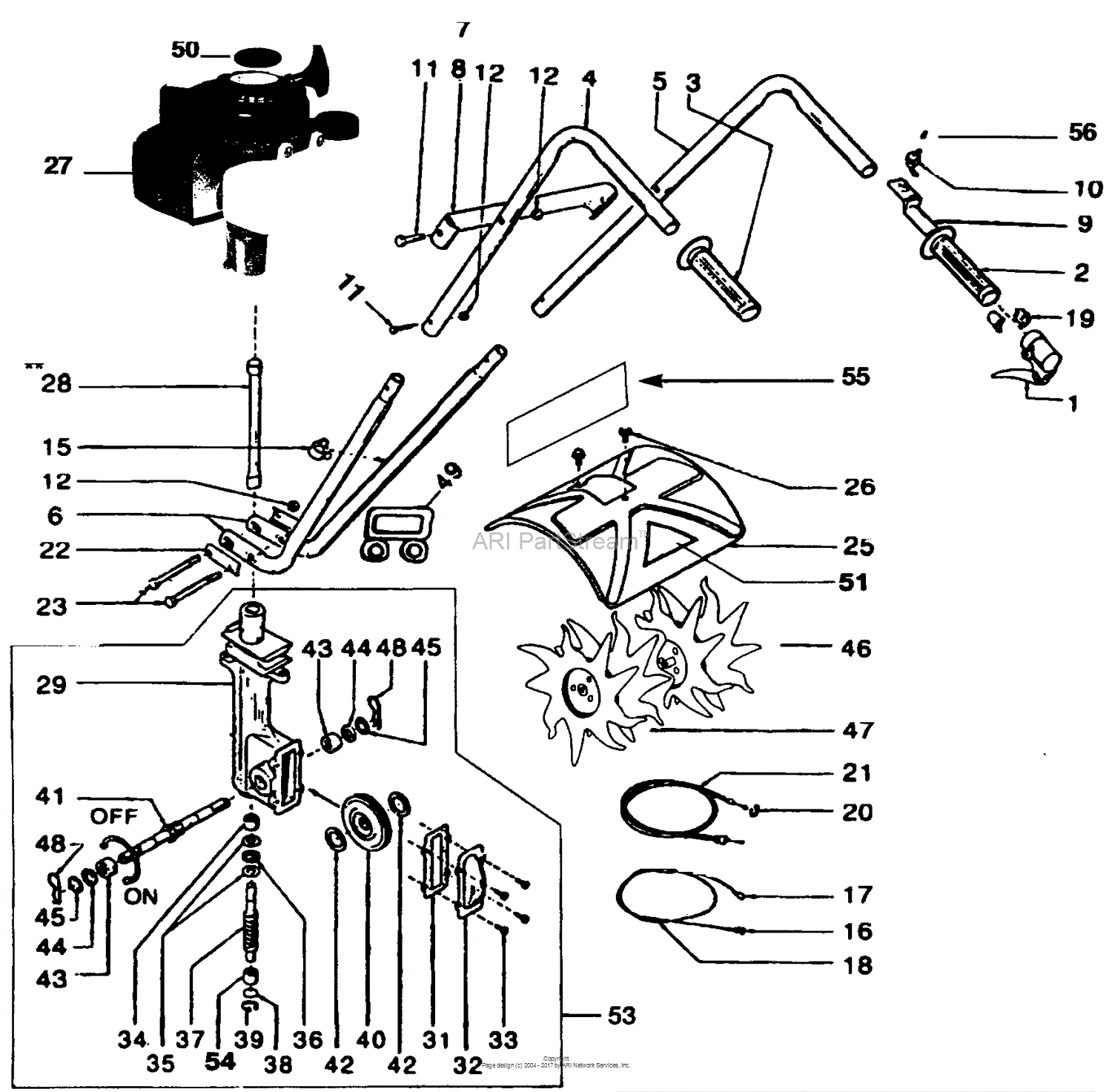 Bunton, Bobcat, Ryan 7222E 2-Cycle Gas Tiller (August 1997 through ...