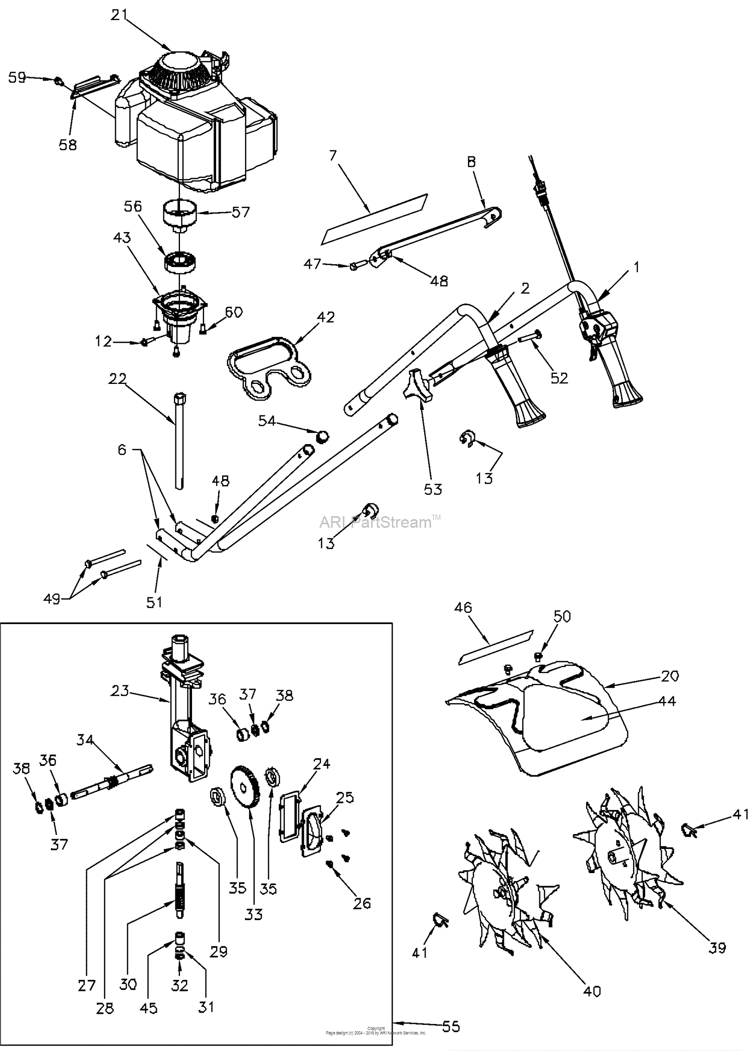 Bunton, Bobcat, Ryan 7261 Honda Powered Tiller (may 2005 Through May 