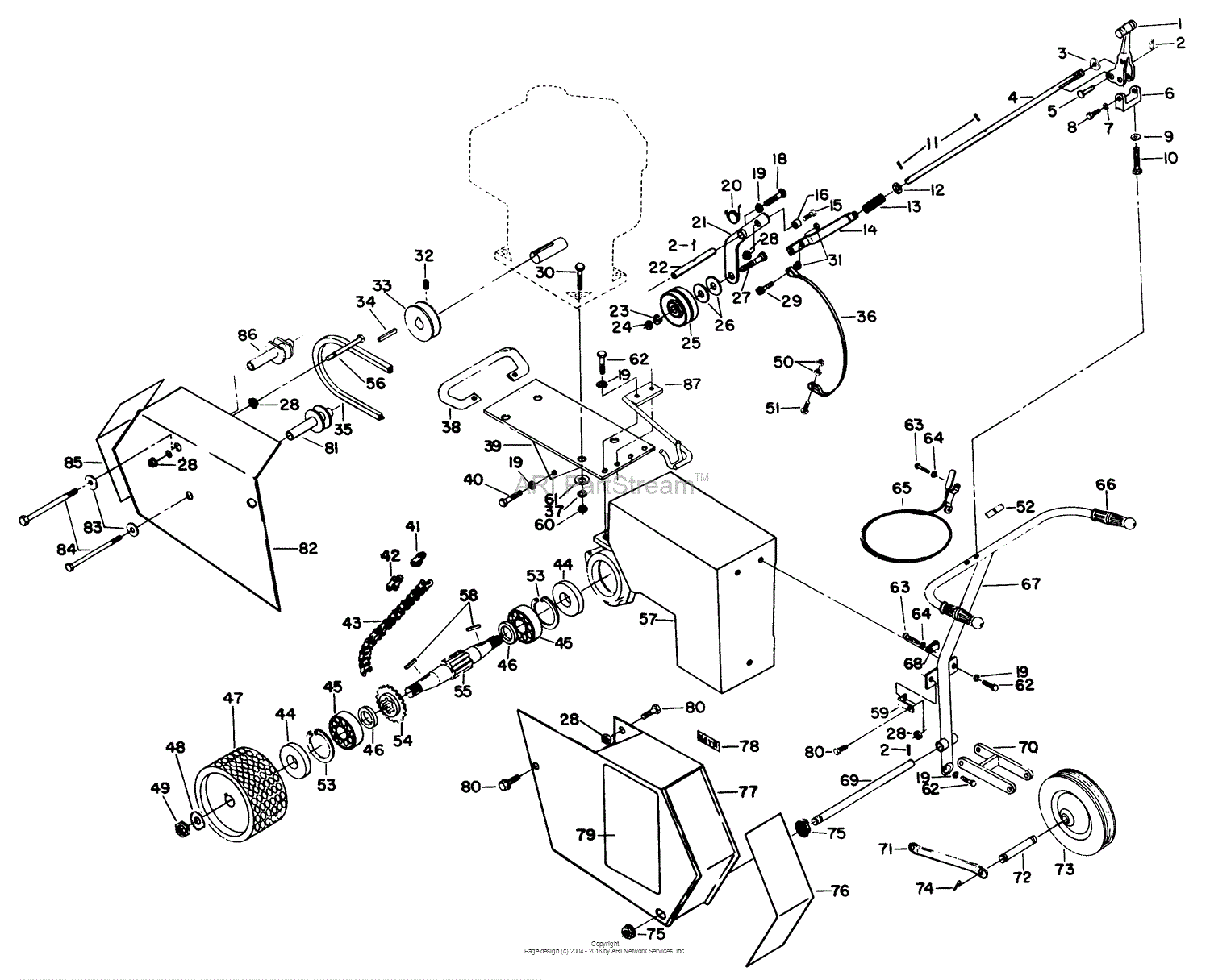 Bunton, Bobcat, Ryan 544840 1975-1977 - Jr Sodcutter Parts Diagram For 