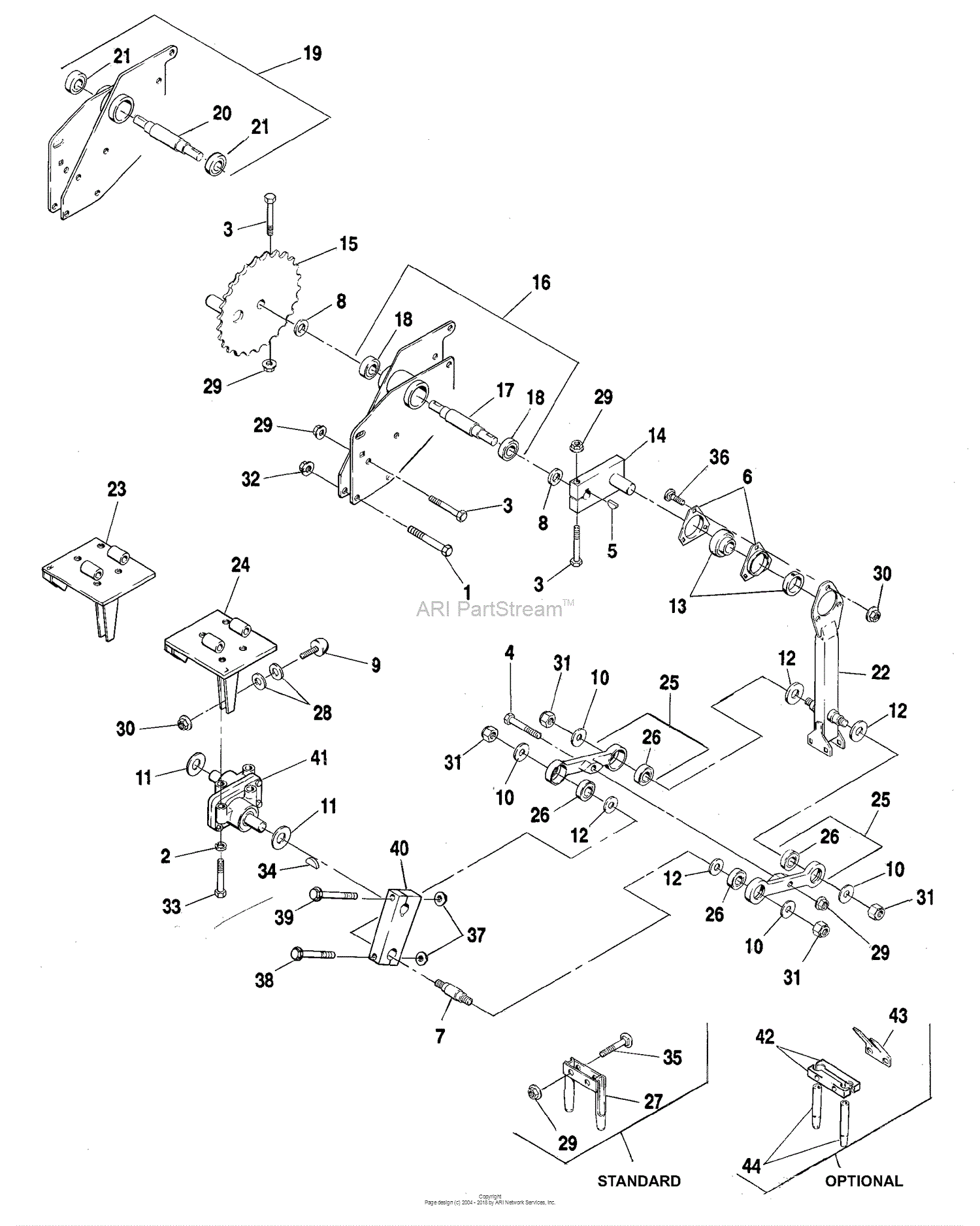 Bunton, Bobcat, Ryan 544874C Lawnaire 28 Parts Diagram for Aerator Head