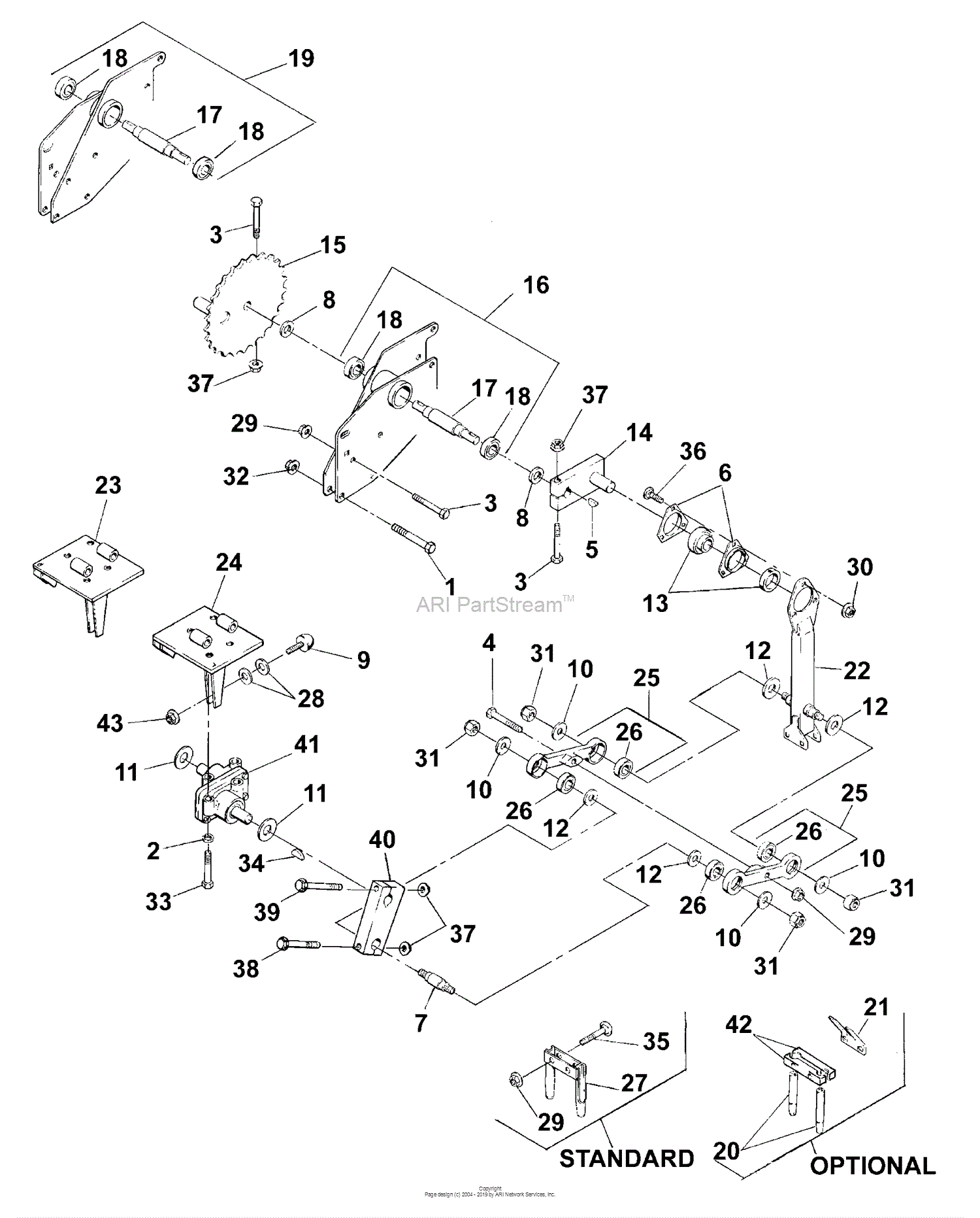 Bunton, Bobcat, Ryan 544874E LAWNAIRE 28 Parts Diagram for AERATOR HEAD