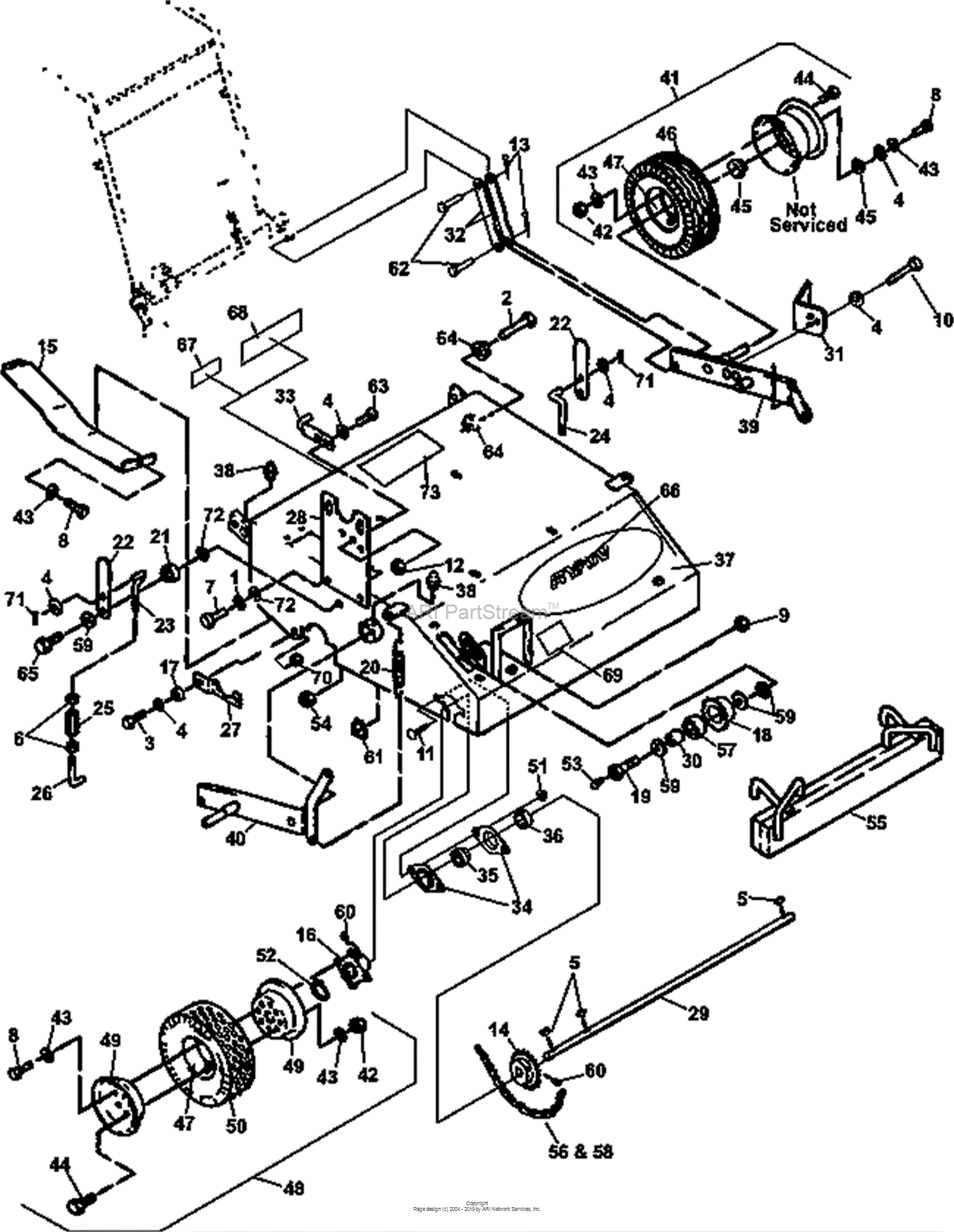 Bunton, Bobcat, Ryan 544283D MATAWAY Parts Diagram for CHASSIS