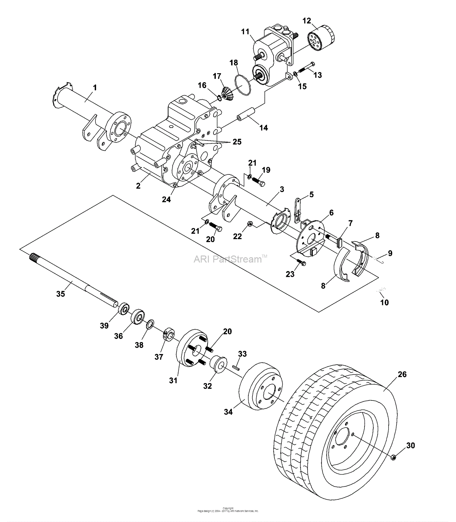 Bunton, Bobcat, Ryan 75-70256 27HP Kohler Gas Parts Diagram for DRIVE ...