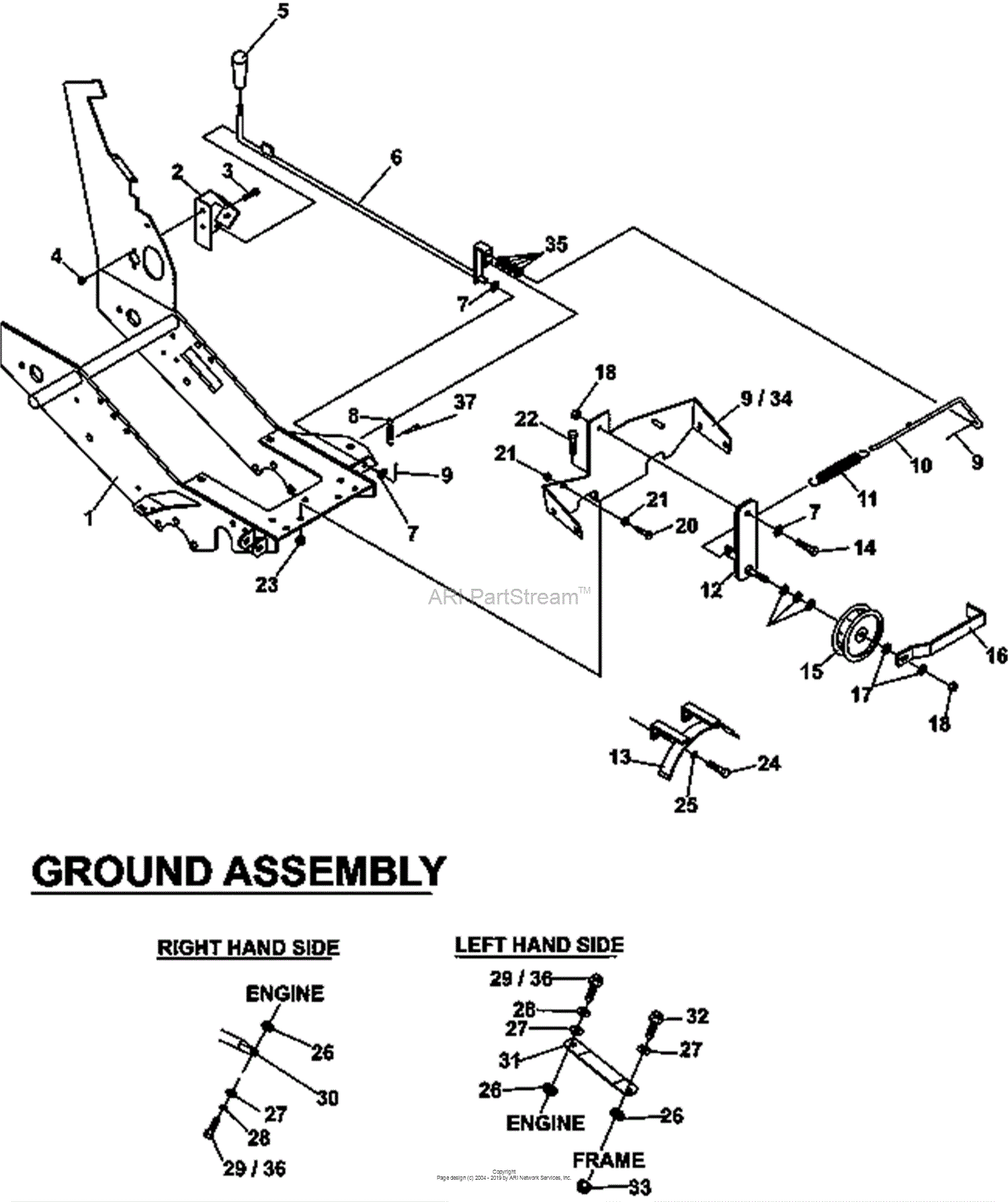 Bunton Bobcat Ryan 75 70010a 430 Max 33hp Generac Gas Parts Diagram