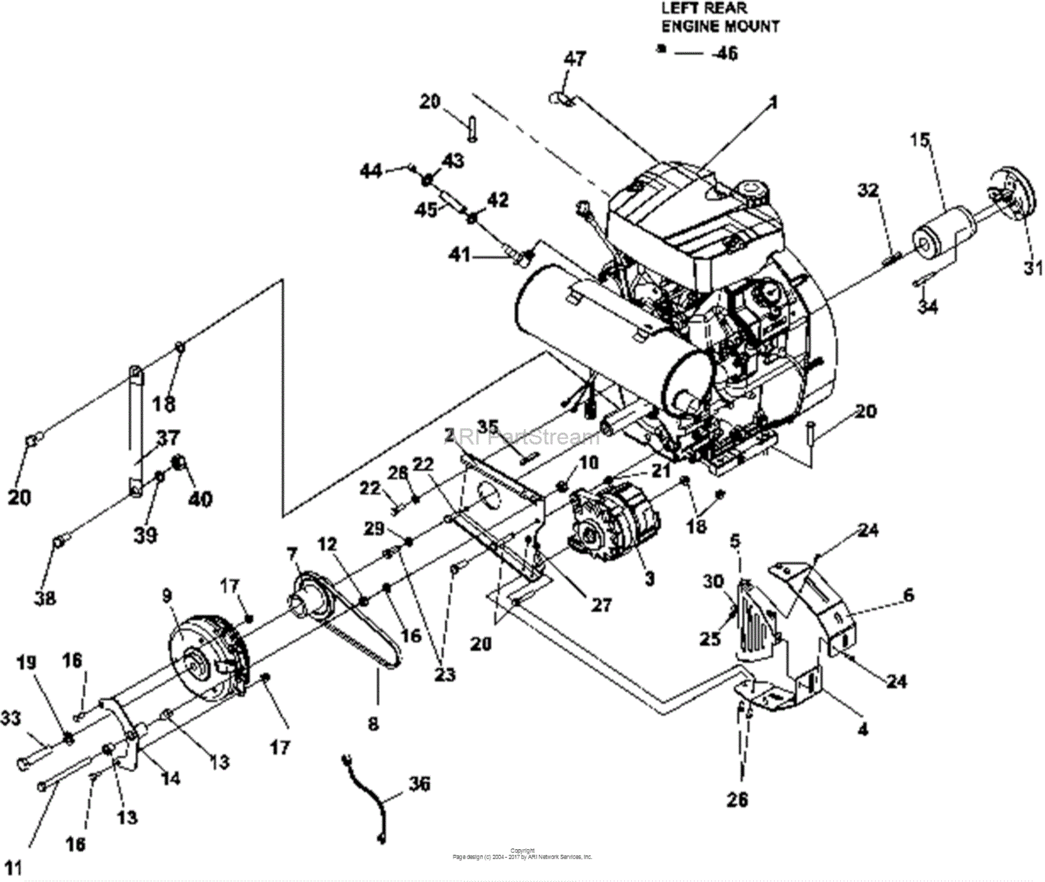 Bunton, Bobcat, Ryan 75-72013 440-4WD 40HP KOHLER AC GAS Parts Diagram ...