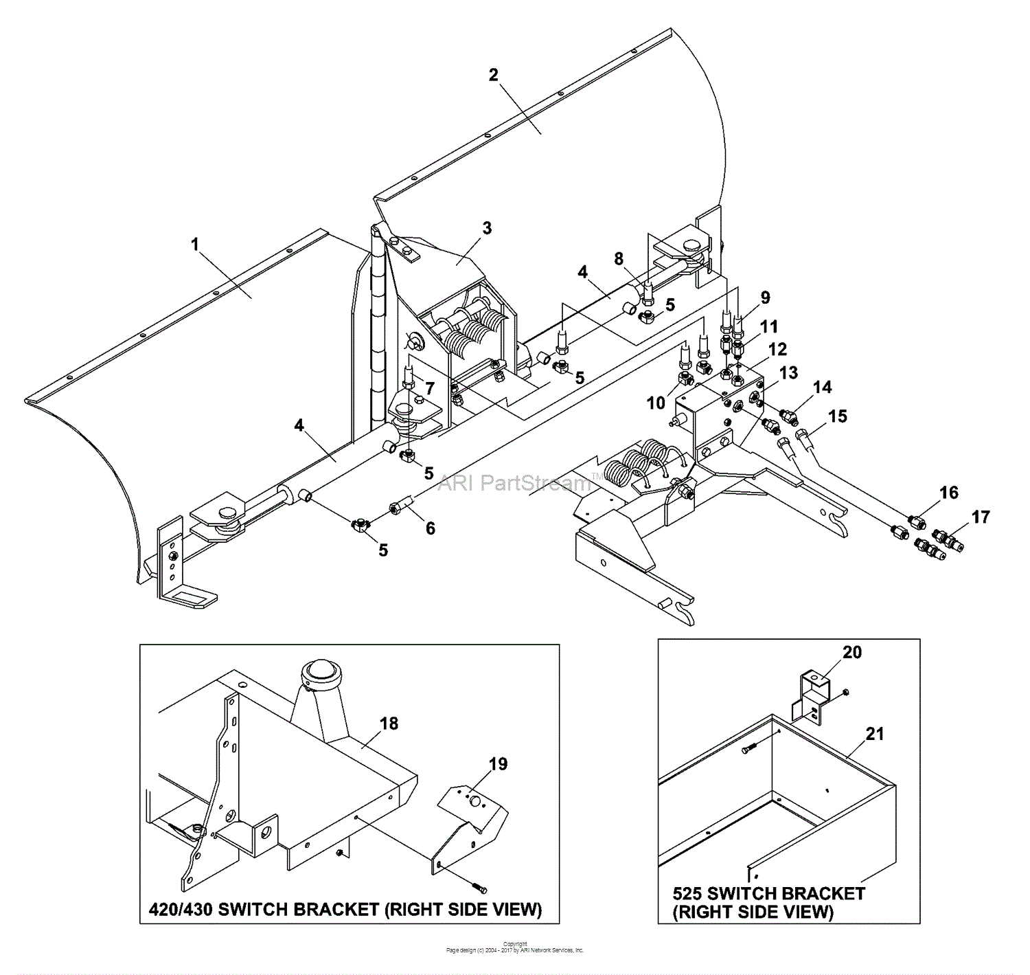 Bunton, Bobcat, Ryan 73-70550 V-Blade BD358 (Jacobsen) Parts Diagram ...