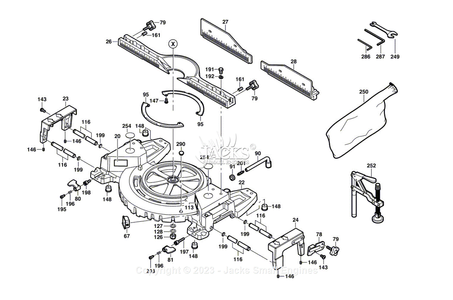 Bosch 4410L (060166E239) Circular Saw Parts Diagram for Parts List