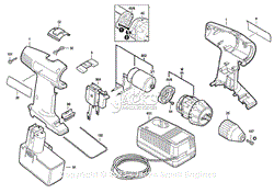 Bosch 3305 0601949560 Cordless Drill Parts Diagram for Parts List