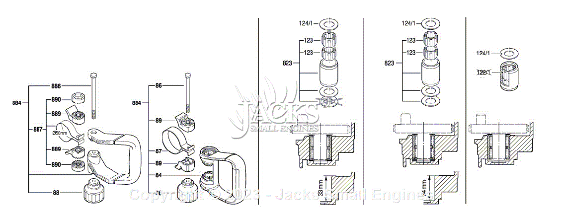 Bosch 11311EVS 0611311739 Demolition Hammer Parts Diagram for