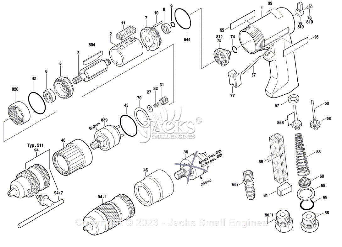 Bosch 320 WATTSERIE (0607160514) Pn-Drill - (Industr.) Parts Diagram ...