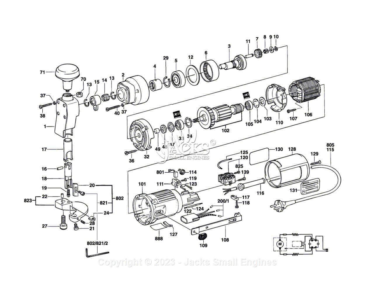 Bosch 1506 0601506134 14 Gauge Shear Parts Diagrams