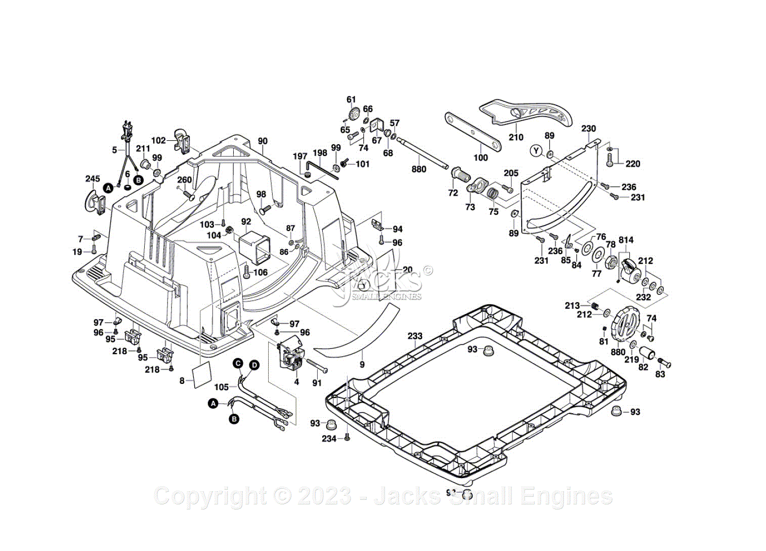 Bosch 4100 (3601L13010) Table Saw Parts Diagram for Parts List 3