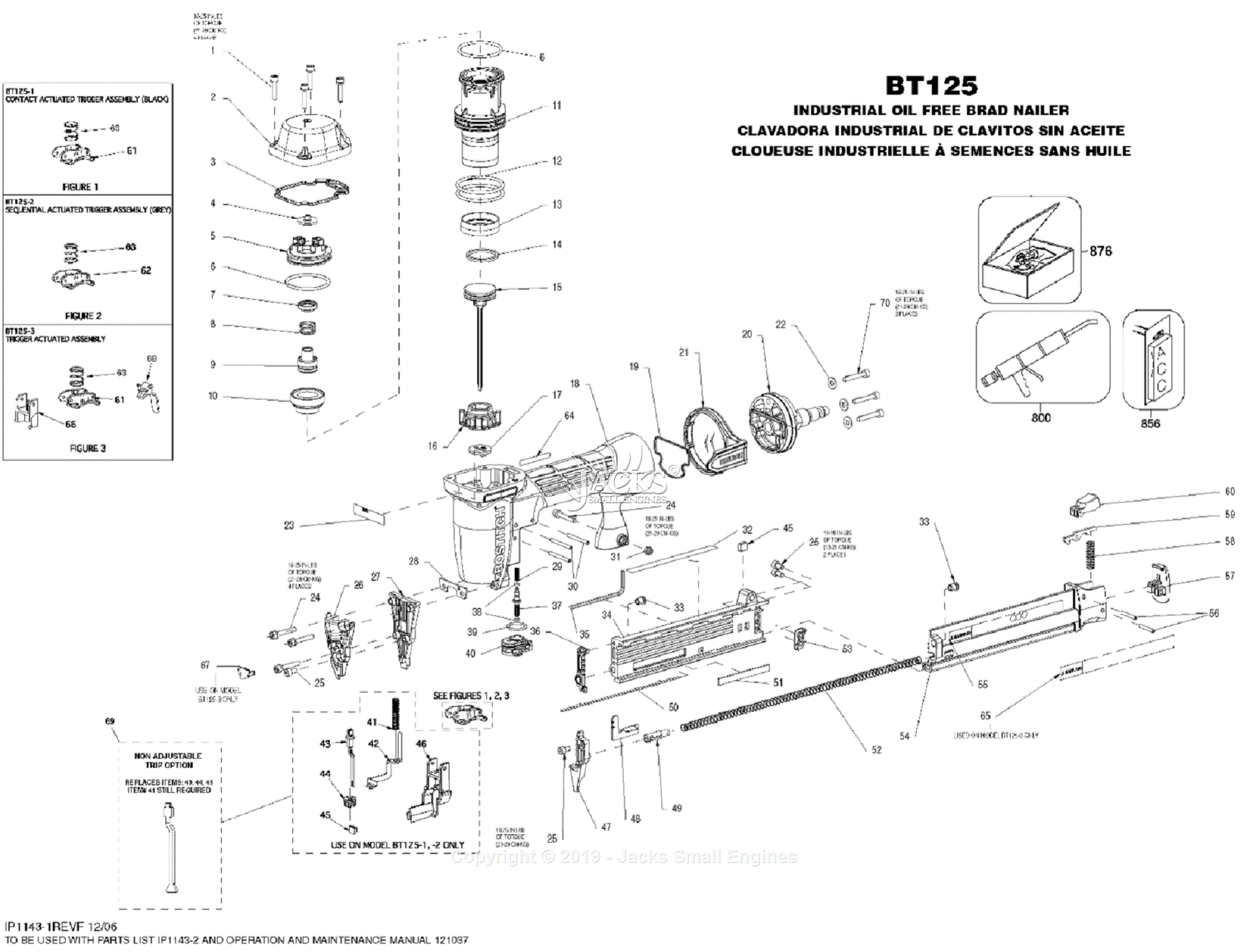 Bostitch Bt125 Parts Diagram For Nailer