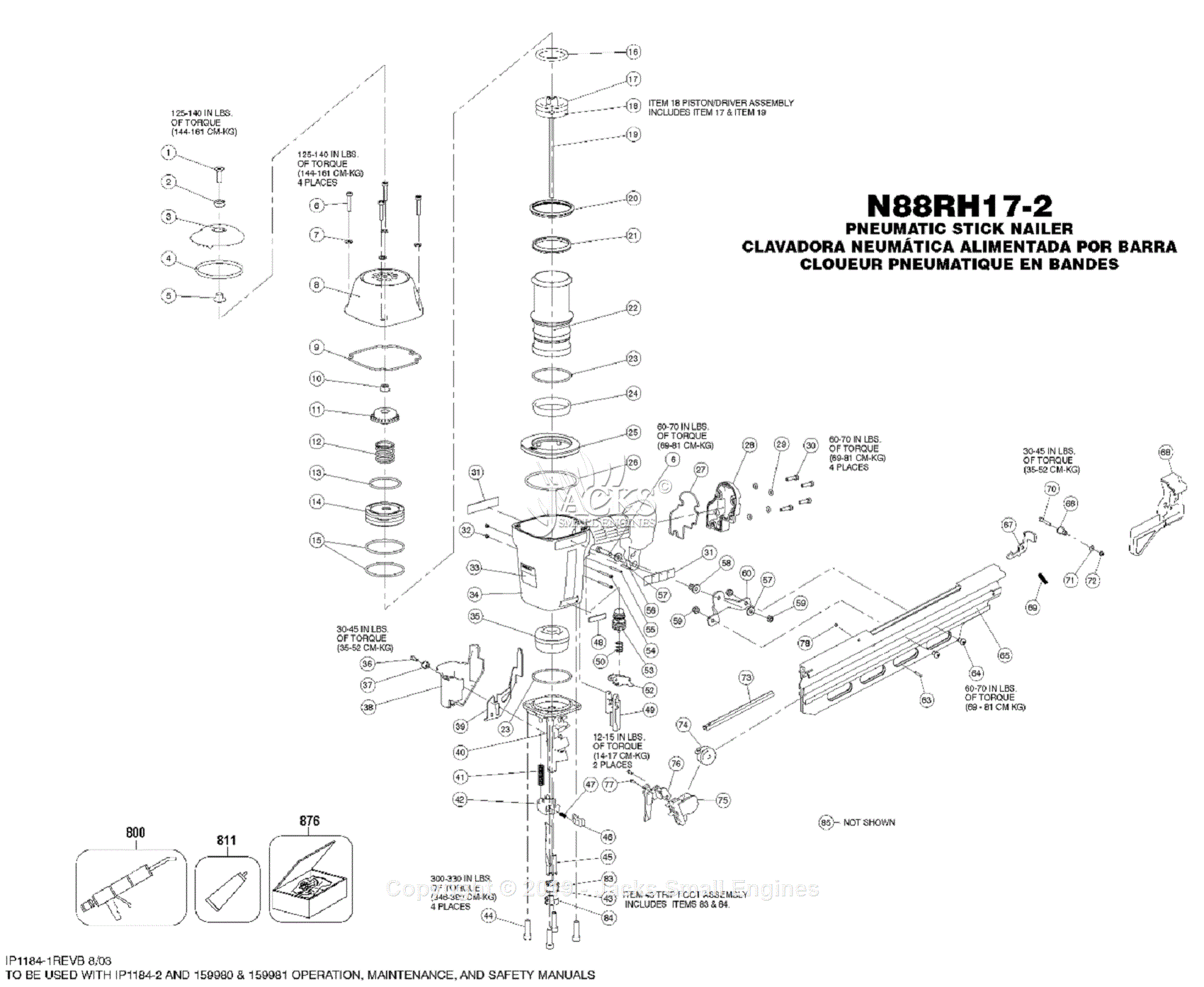 Bostitch N88rh17 2 Parts Diagram For Nailer