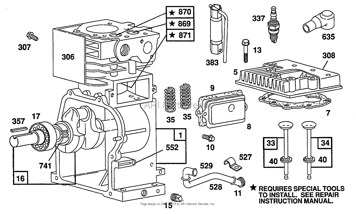 Briggs And Stratton 080202-2288-01 Parts Diagram For Cylinder,Cylinder Head