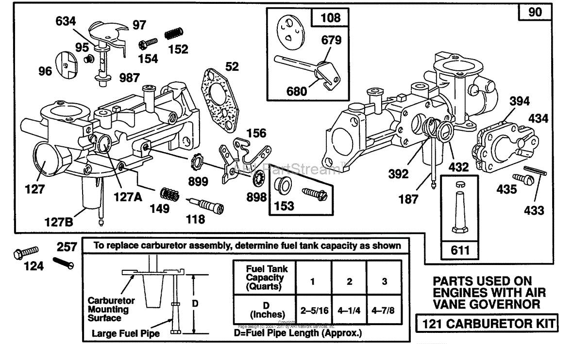 Briggs and Stratton 082232031501 Parts Diagram for Pulsa Jet Carb