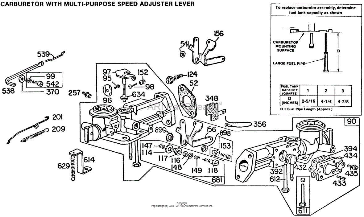 linkage briggs and stratton throttle spring diagram
