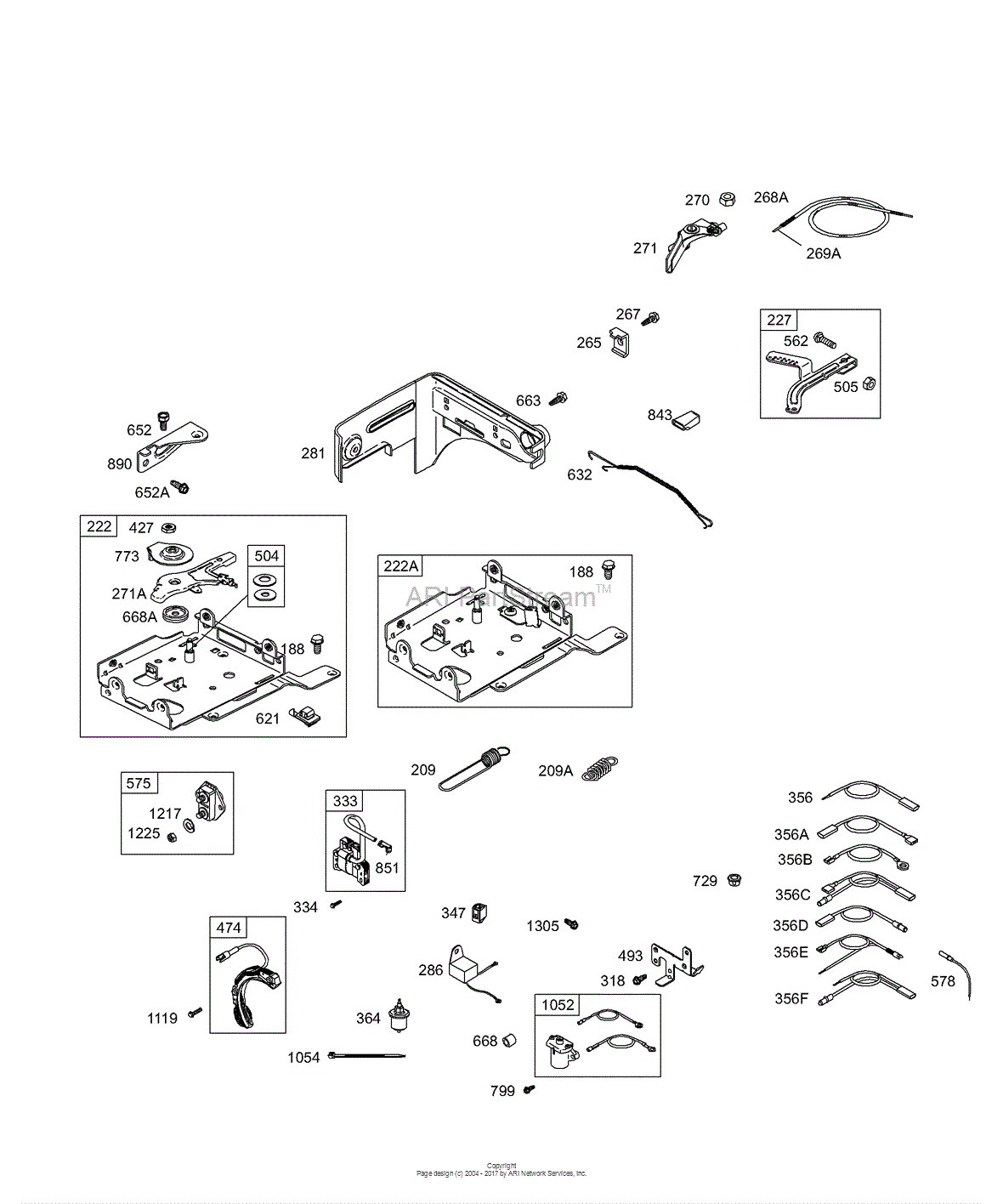 Briggs and Stratton 1264020218E1 Parts Diagram for Controls, Governor