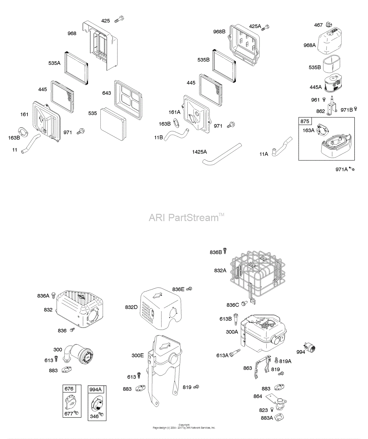 gasket stratton air housing filter and briggs Diagram F8 Parts and 12S452 Stratton Air Briggs 2172 for