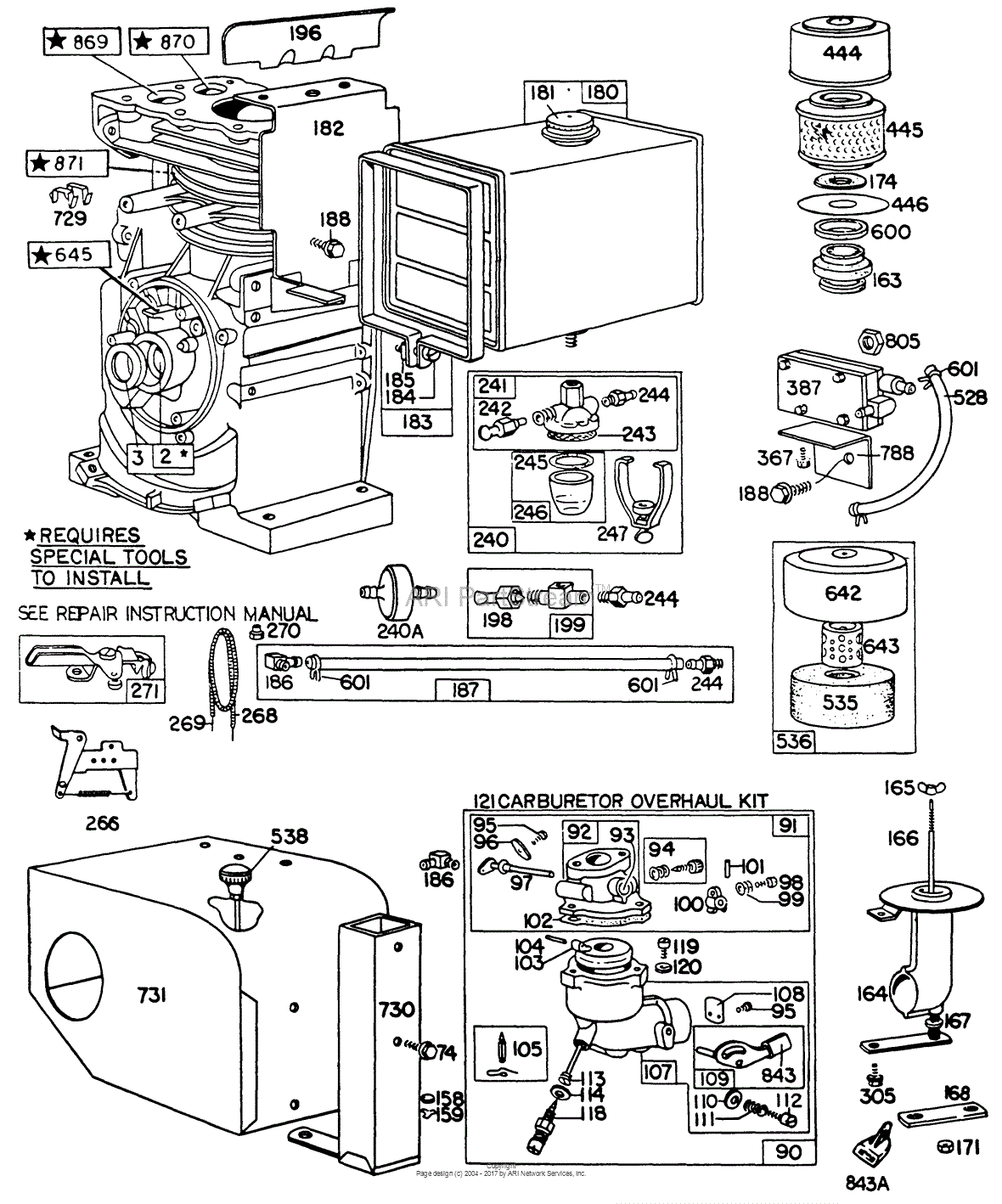 Briggs And Stratton 190402-0914-99 Parts Diagram For Fuel Tank,Sno-Gard ...