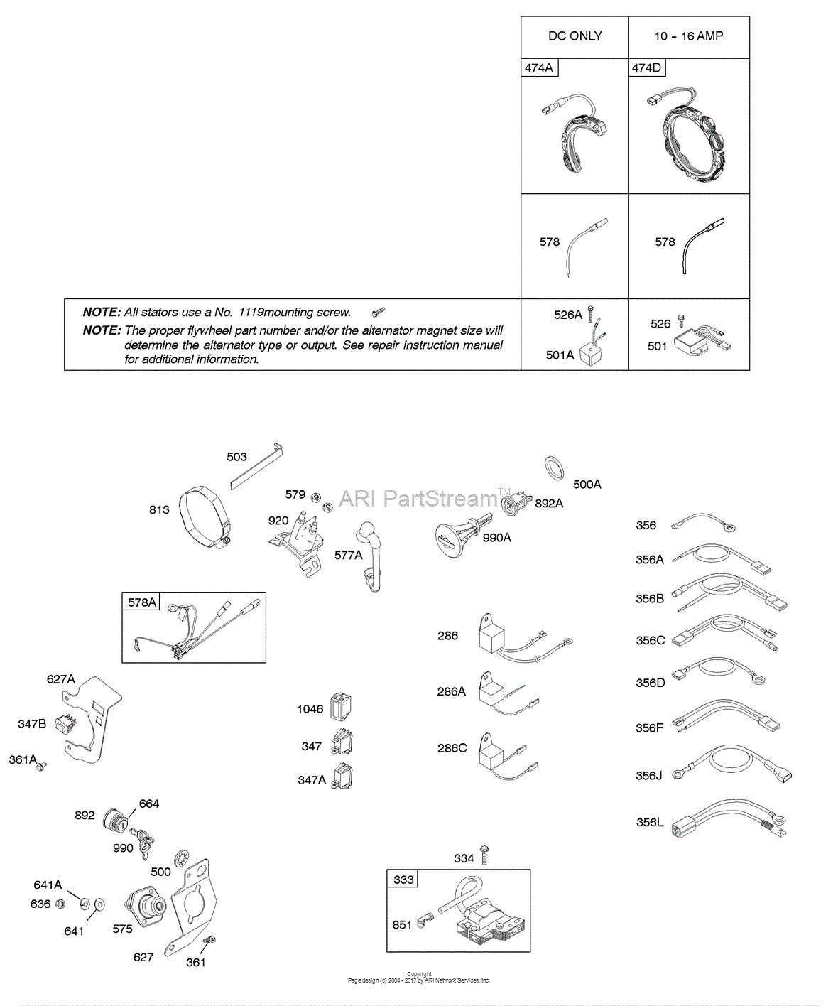 Briggs and Stratton 204412-0156-E2 Parts Diagram for ... briggs and stratton key switch wiring diagram 