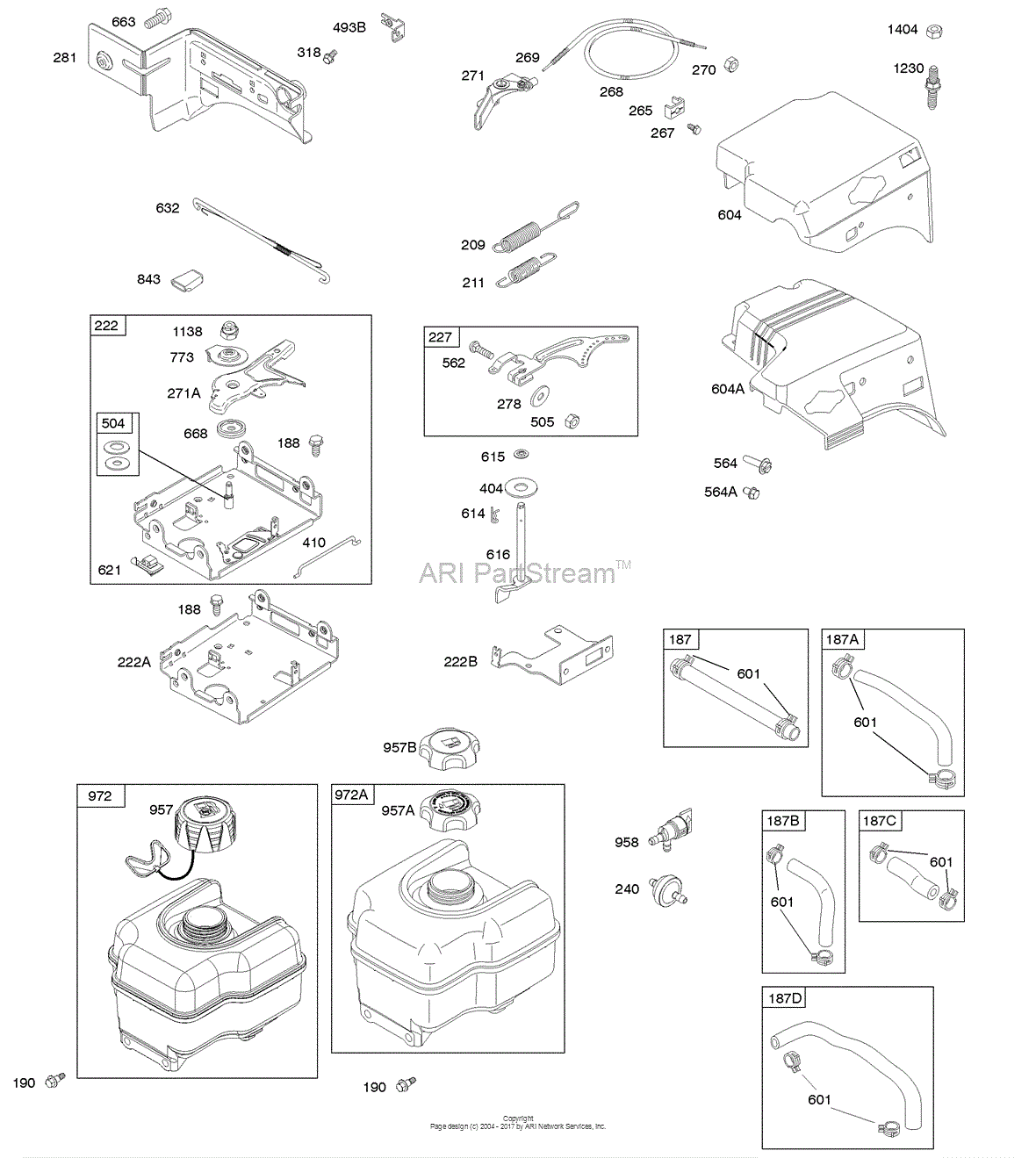 Briggs and Stratton 2053120129B1 Parts Diagram for Controls, Fuel