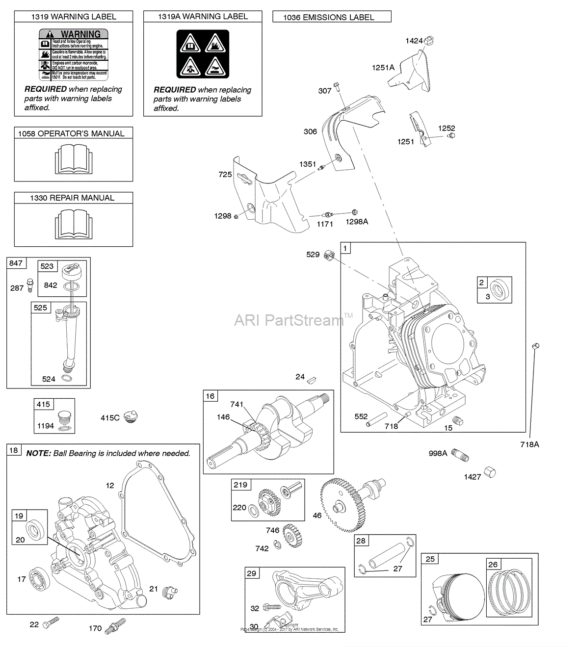 Briggs and Stratton 21M307-0132-F1 Parts Diagram for ...