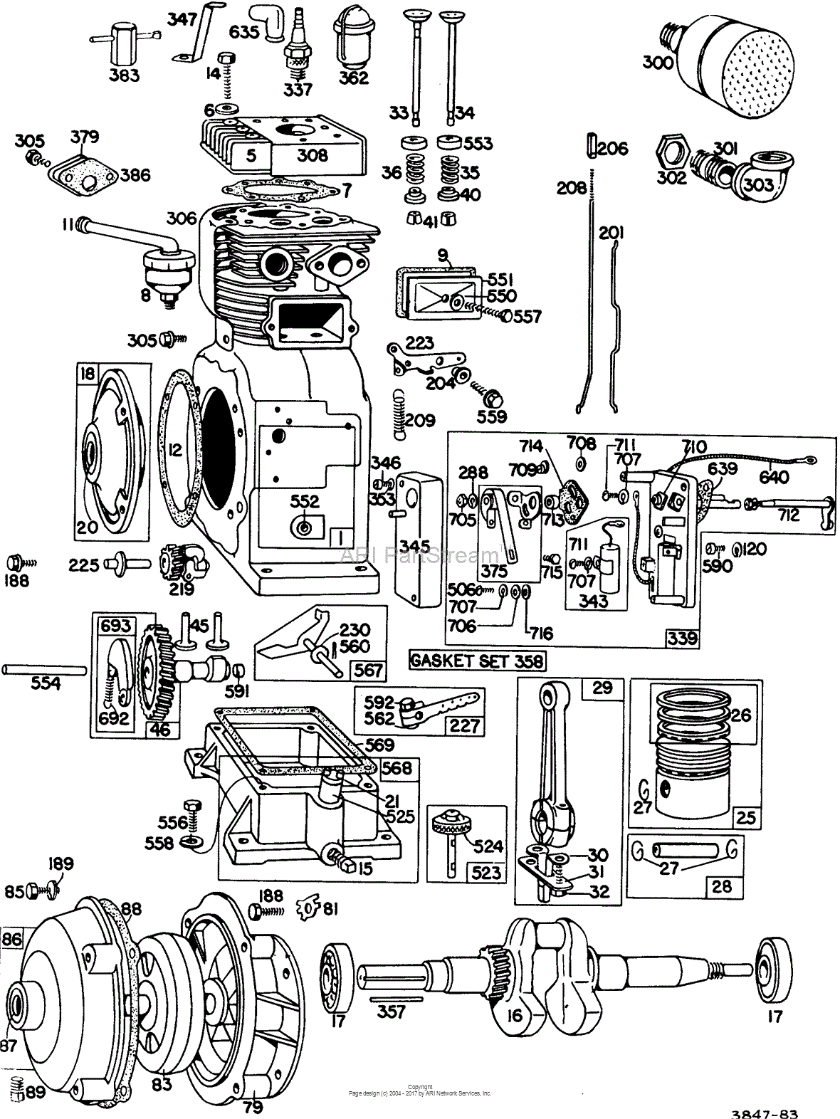 Briggs and Stratton 231401-0010-99 Parts Diagram for Cyl,Muffler ...