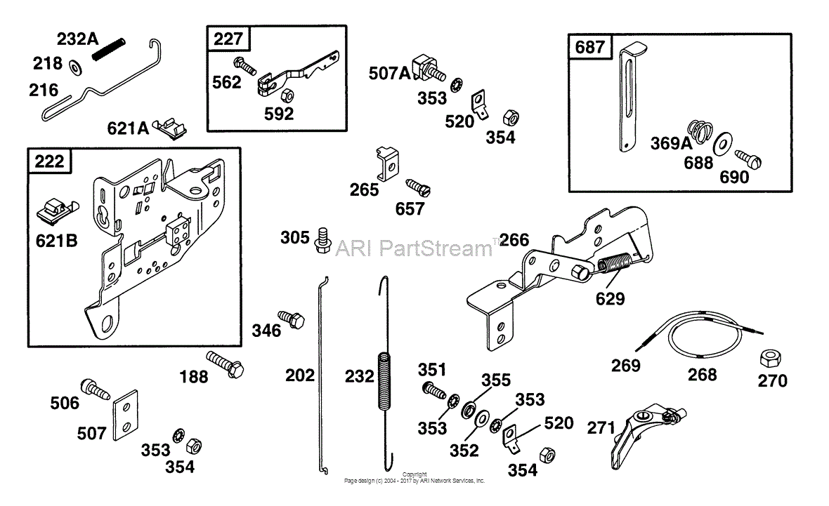 Briggs and Stratton 252416-0756-01 Parts Diagram for Controls john deere tractor alternator wiring diagram 