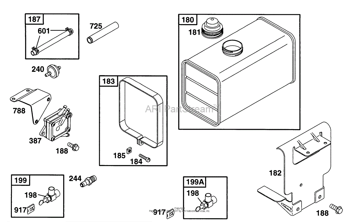 Briggs and Stratton 254427052501 Parts Diagram for Fuel Pump Grp