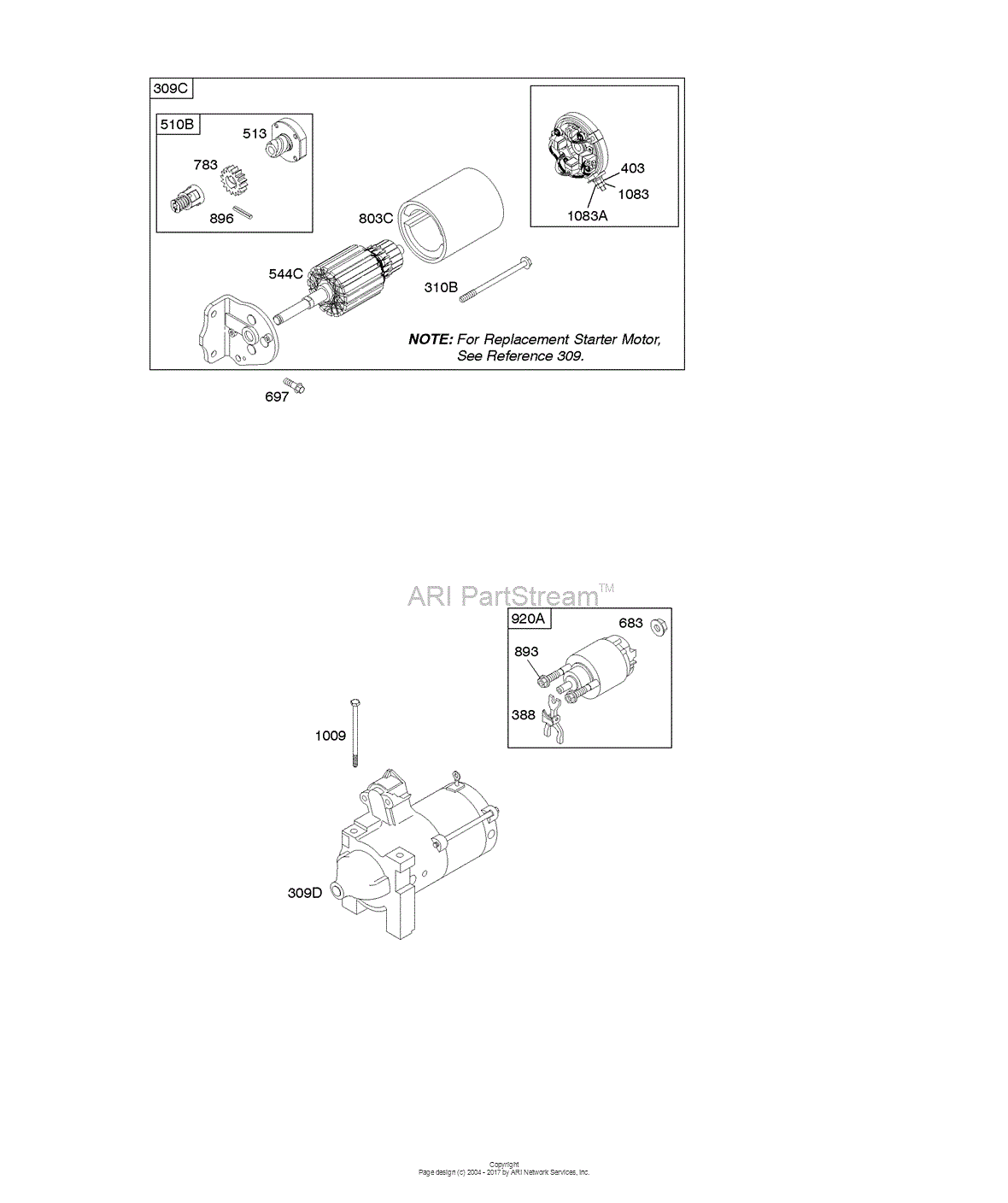 Briggs and Stratton 3034471341E1 Parts Diagram for Electric Starter 2