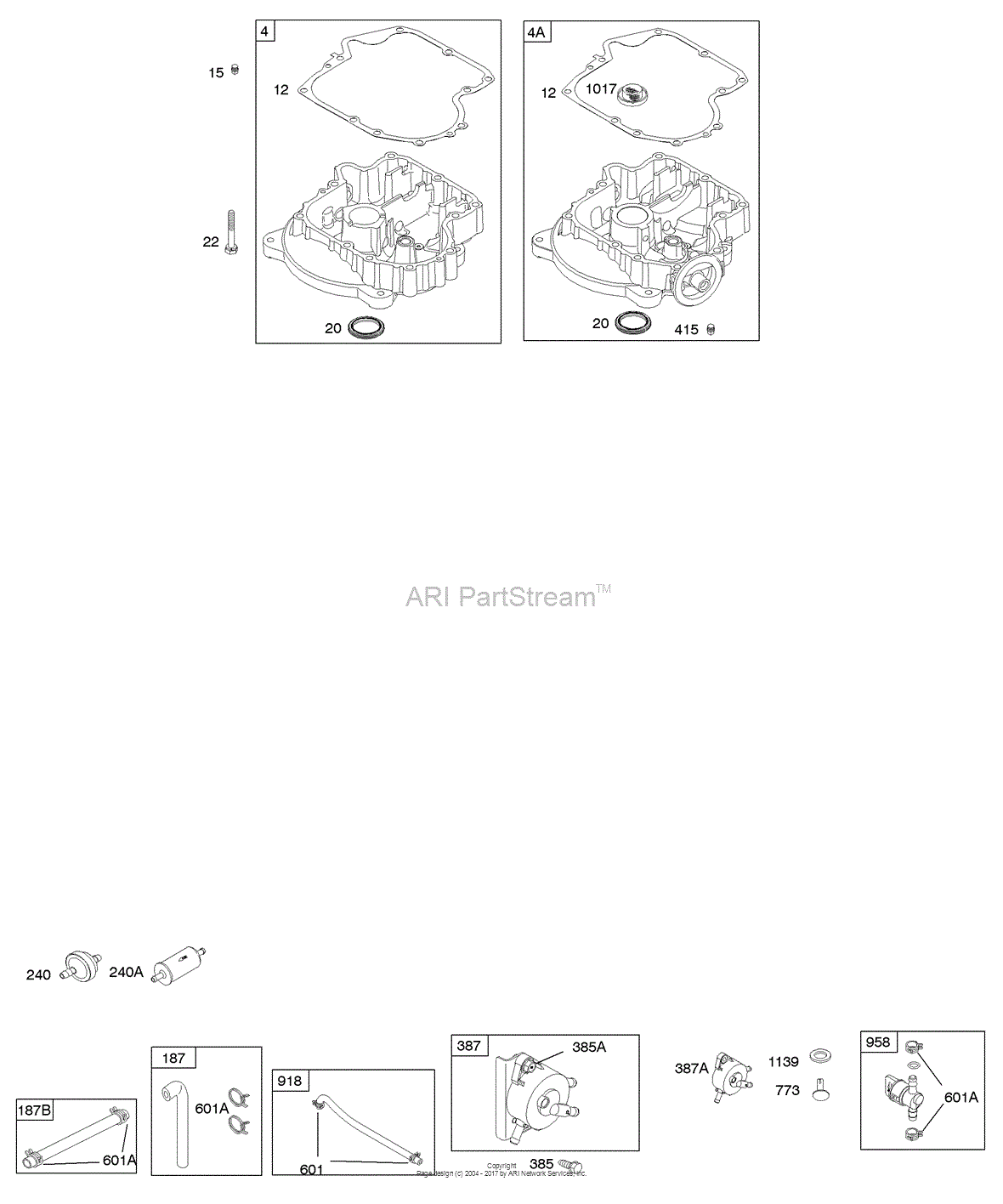 Briggs and Stratton 31H777-0297-E1 Parts Diagram for Engine Sump, Fuel